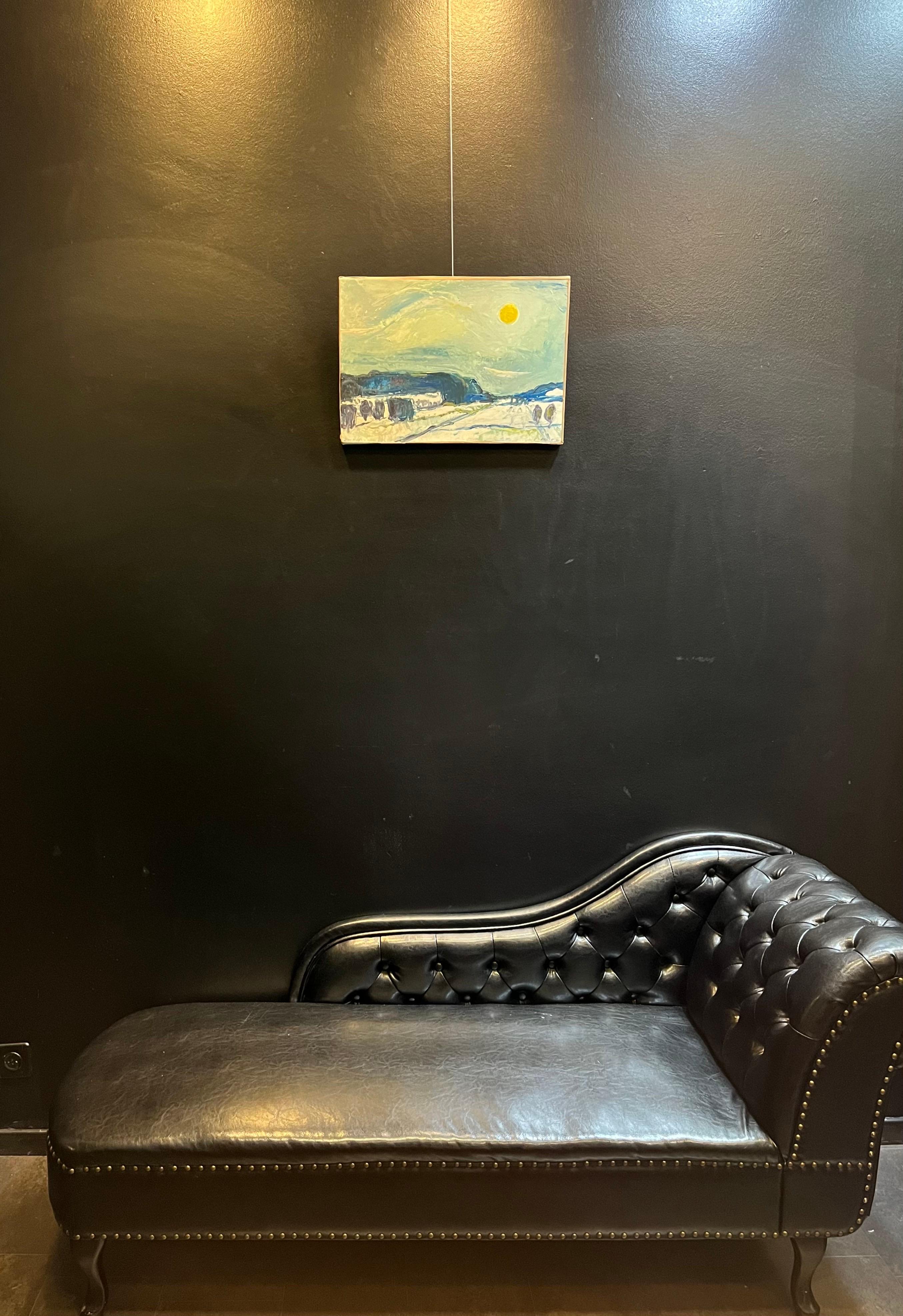 Landscape 130 by Jean Krille - Oil on canvas 50x35 cm For Sale 11