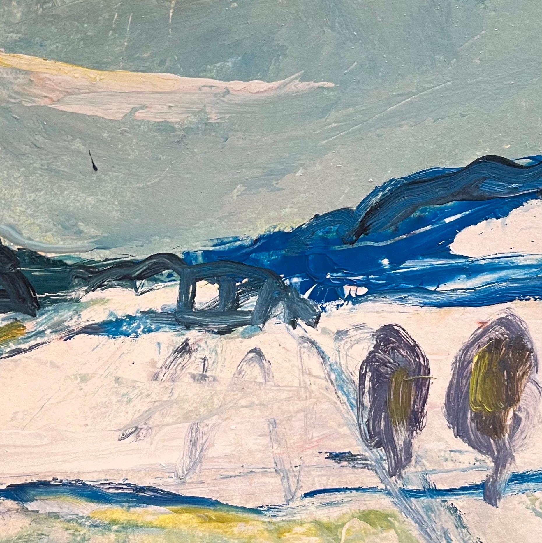 Landscape 130 by Jean Krille - Oil on canvas 50x35 cm For Sale 3