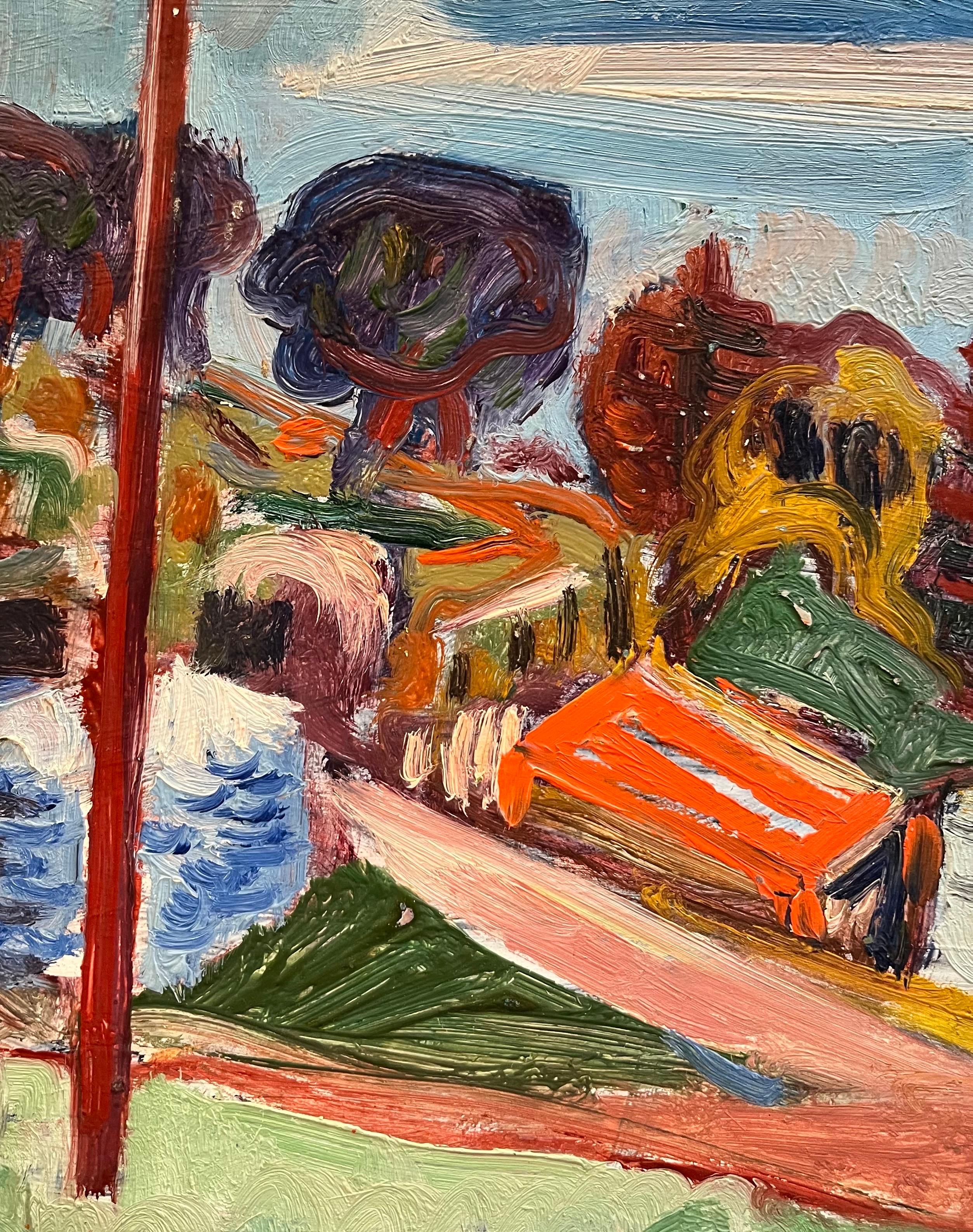 Paysage 131 de Jean Krille - Huile sur bois 37x46,5 cm 1