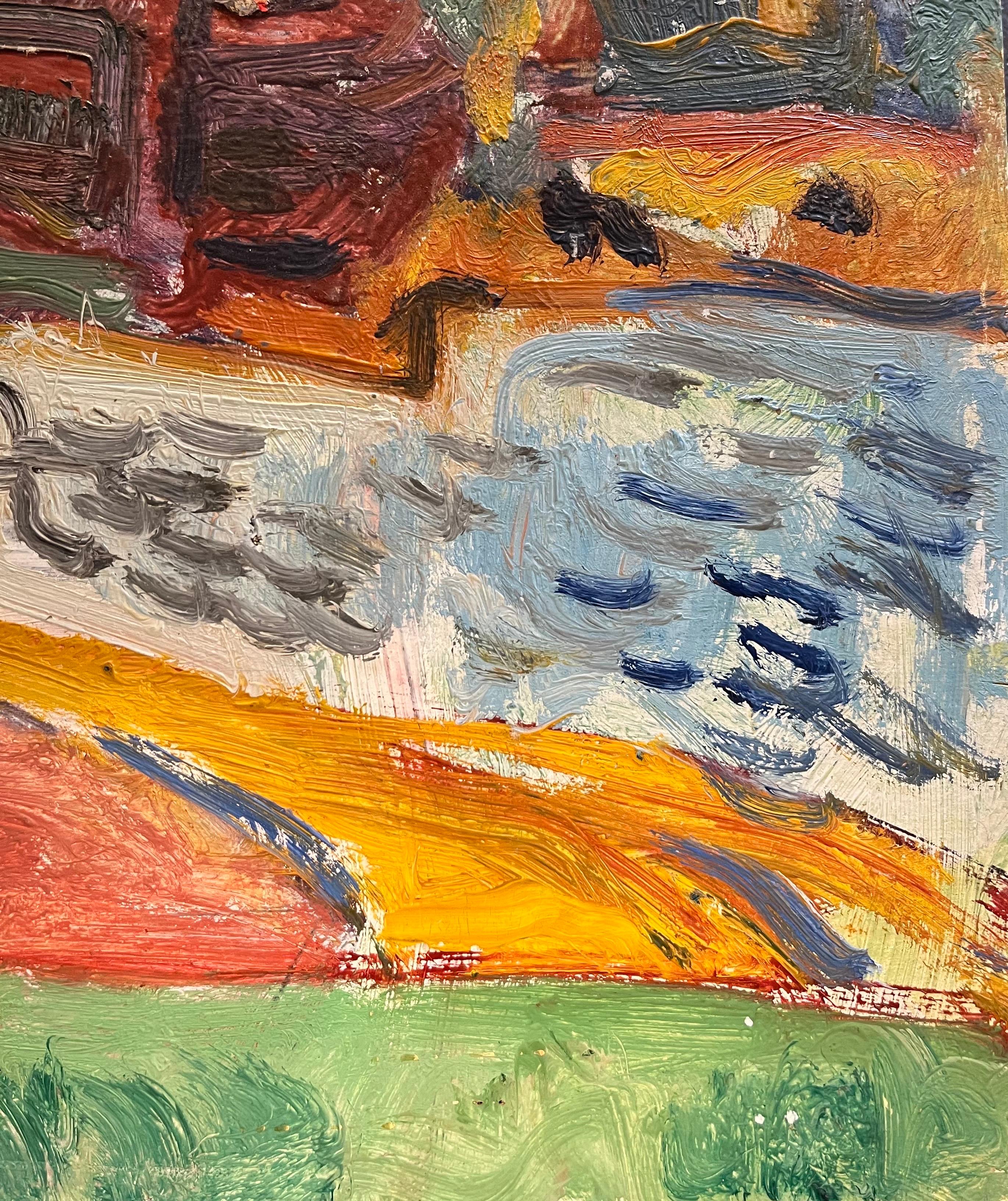 Paysage 131 de Jean Krille - Huile sur bois 37x46,5 cm 4
