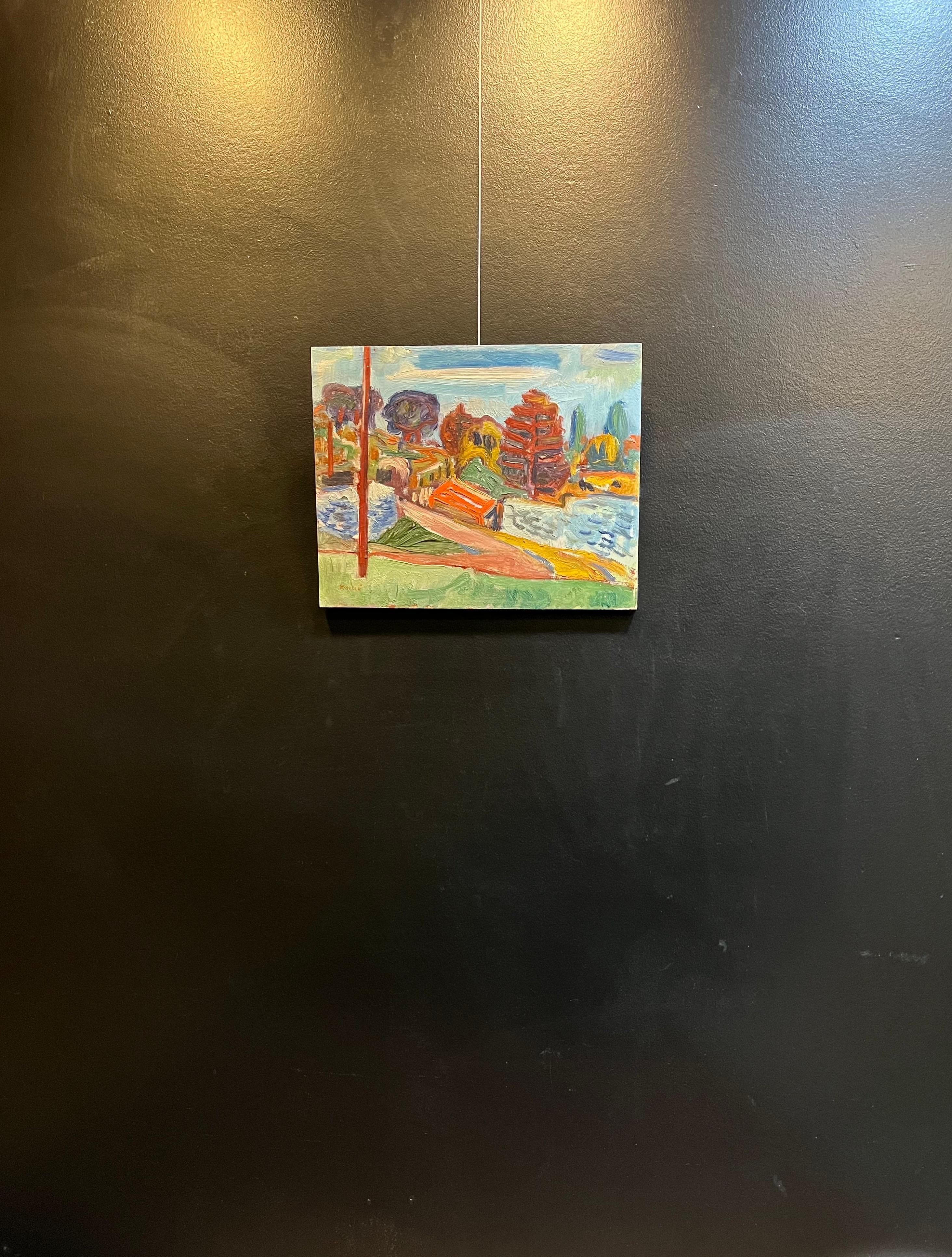 Paysage 131 de Jean Krille - Huile sur bois 37x46,5 cm 5