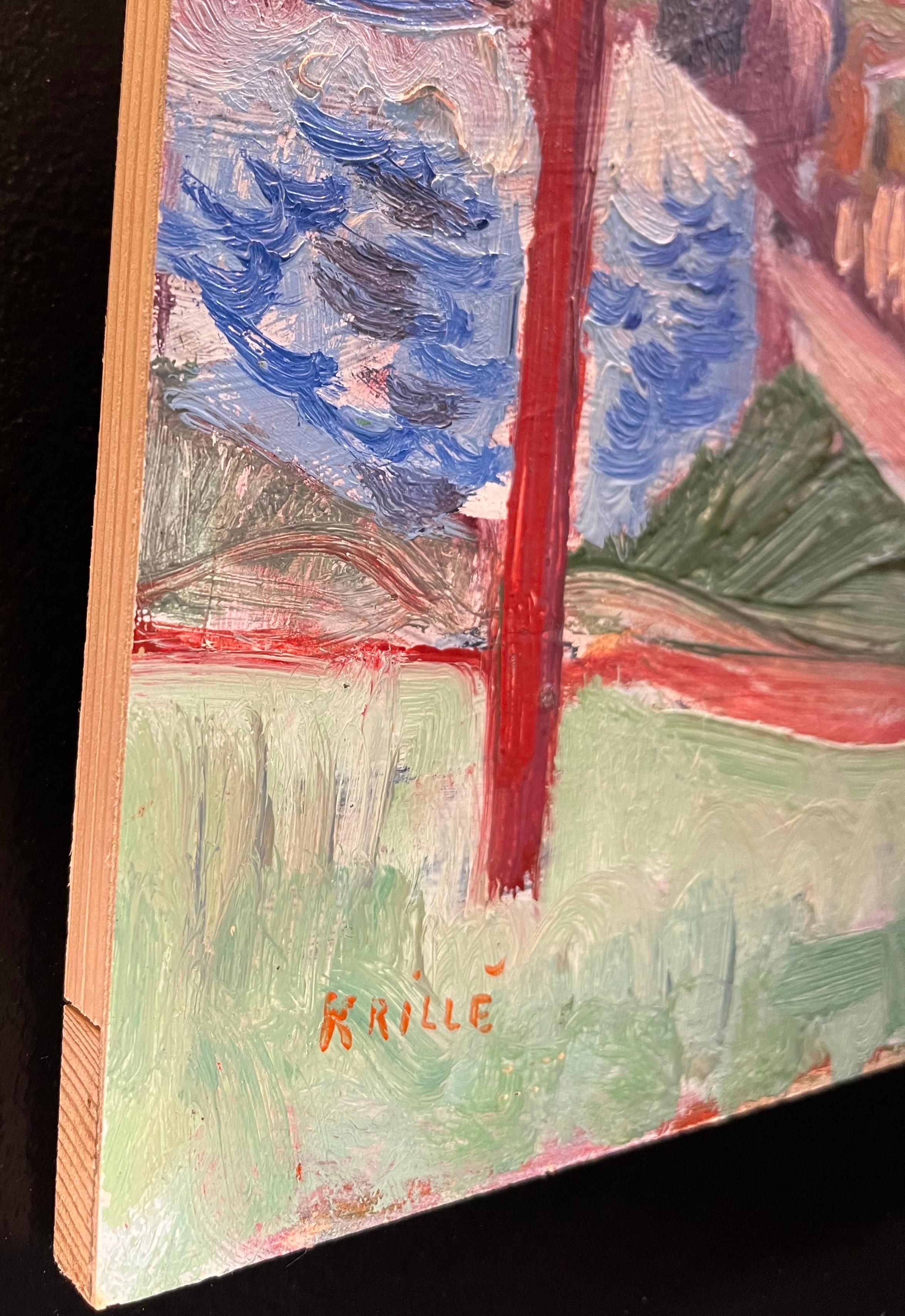 Paysage 131 de Jean Krille - Huile sur bois 37x46,5 cm 8
