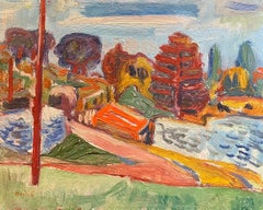 Landschaft 131 von Jean Krille - Öl auf Holz 37x46,5 cm