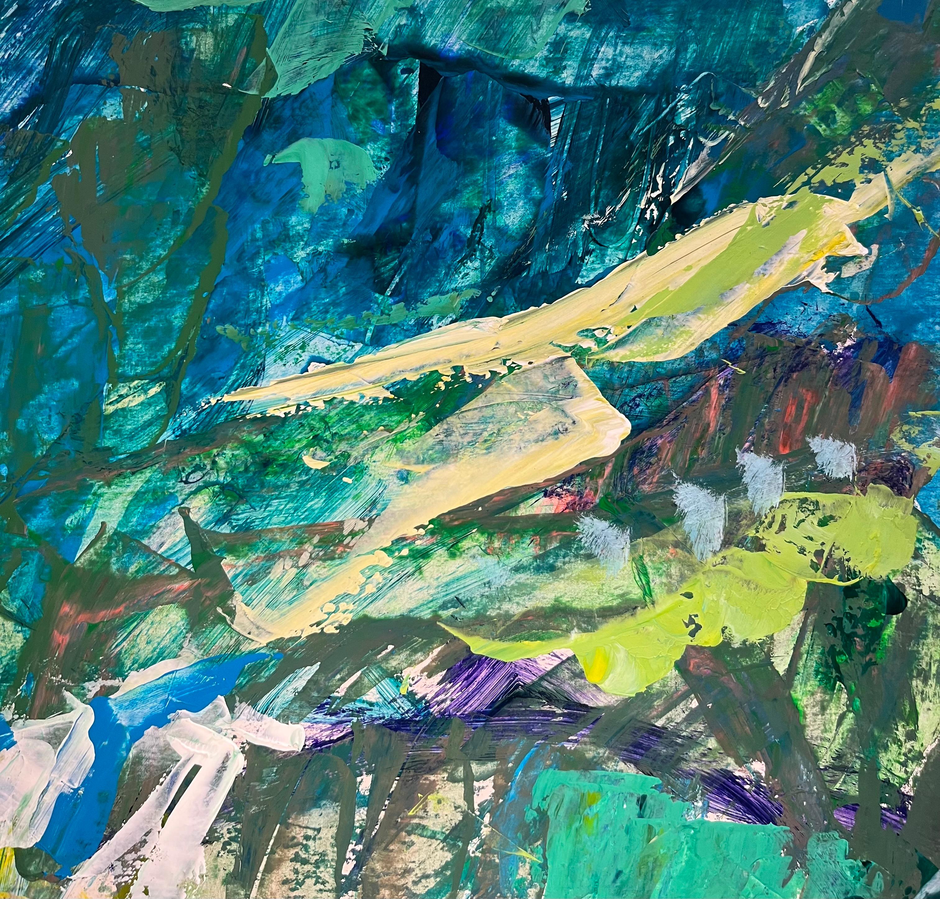 Paysage 133 (Utah) par Jean Krille - Huile sur toile 51x60 cm en vente 2