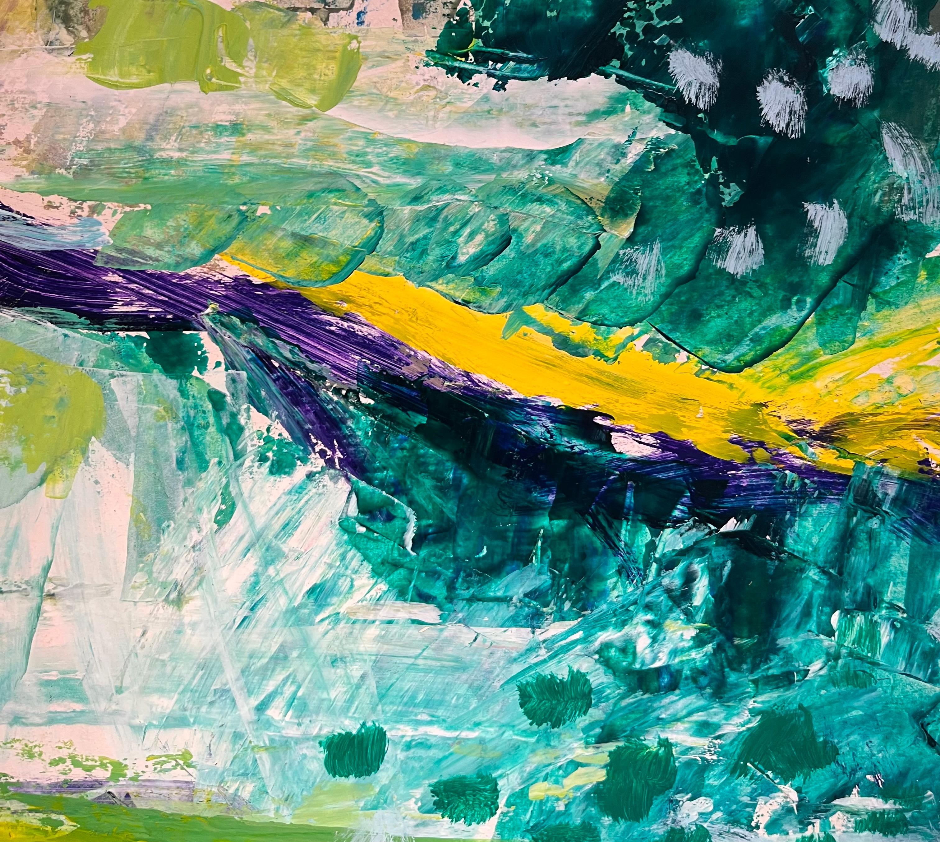 Paysage 133 (Utah) par Jean Krille - Huile sur toile 51x60 cm en vente 3
