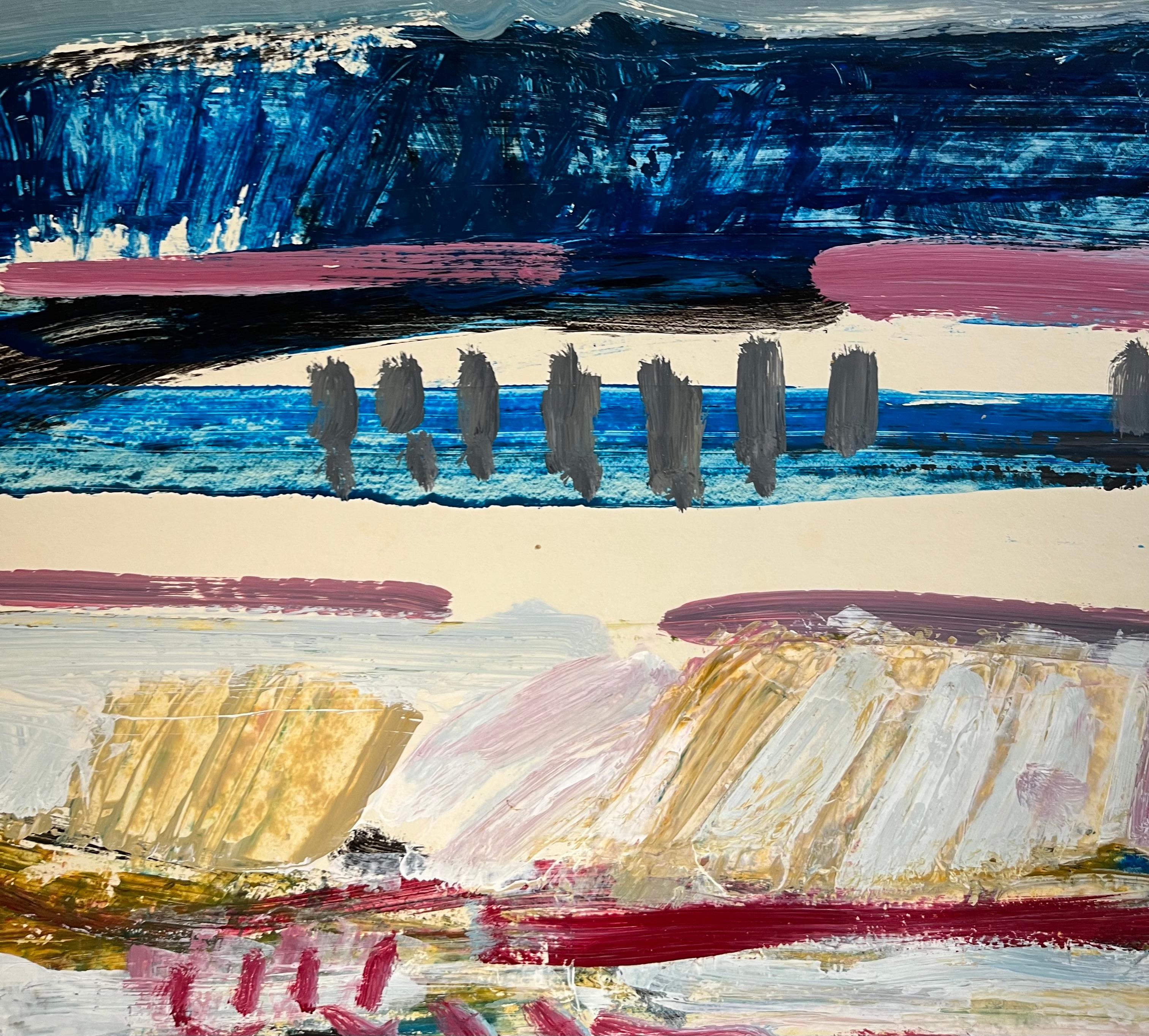 Landscape 134 by Jean Krille - Oil on Canvas 51x60 cm For Sale 1
