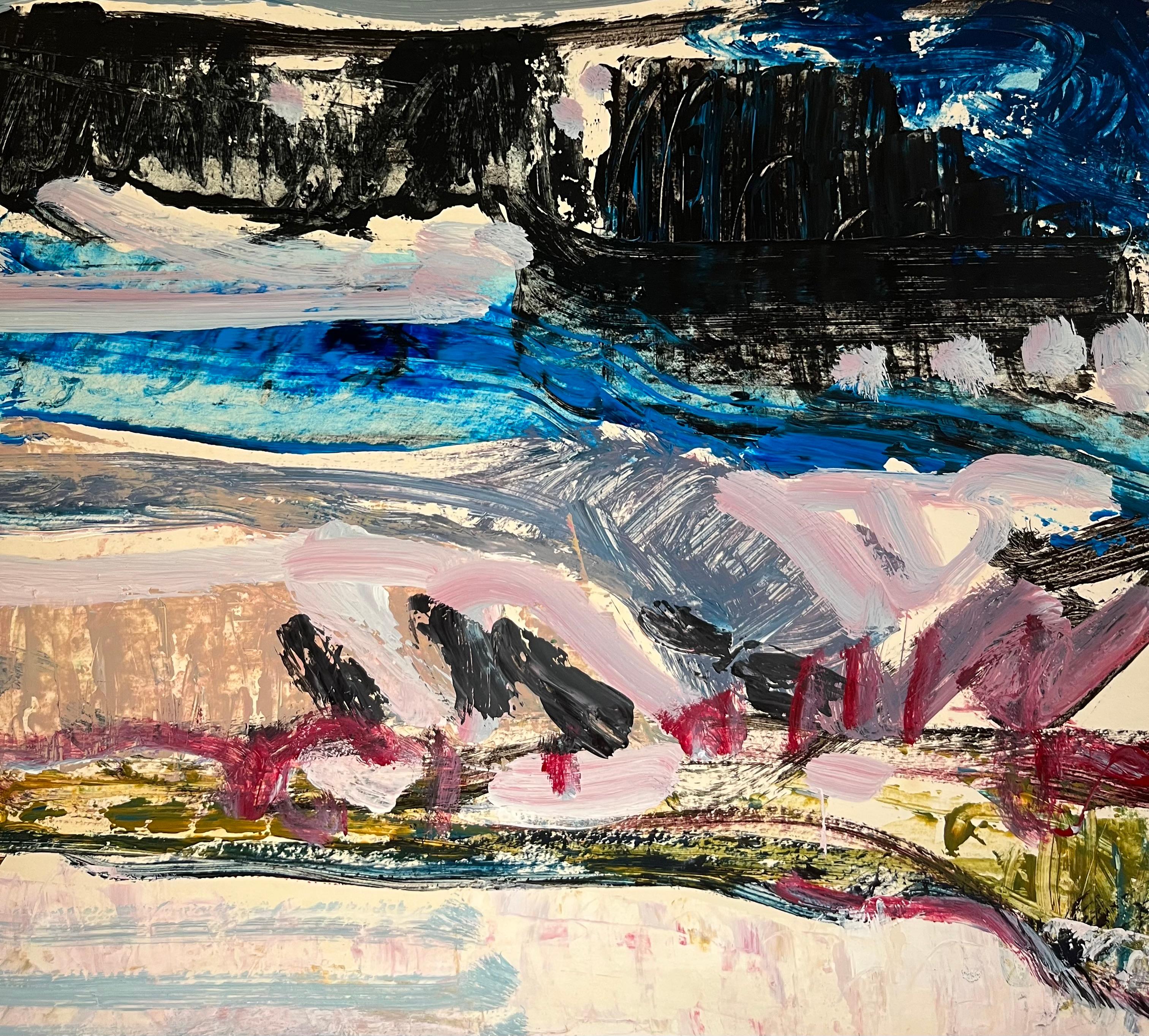 Landscape 134 by Jean Krille - Oil on Canvas 51x60 cm For Sale 4