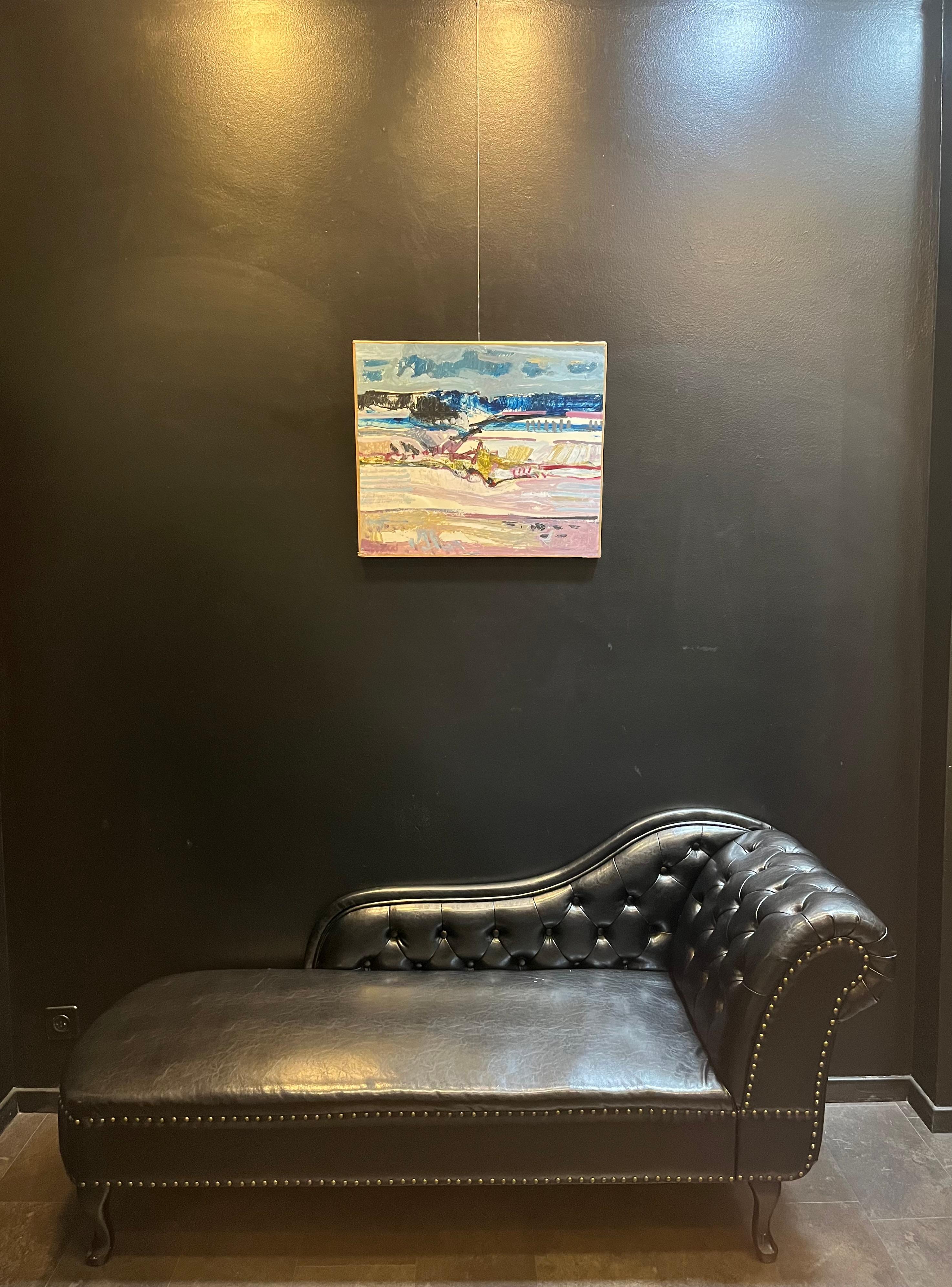 Landscape 134 by Jean Krille - Oil on Canvas 51x60 cm For Sale 6