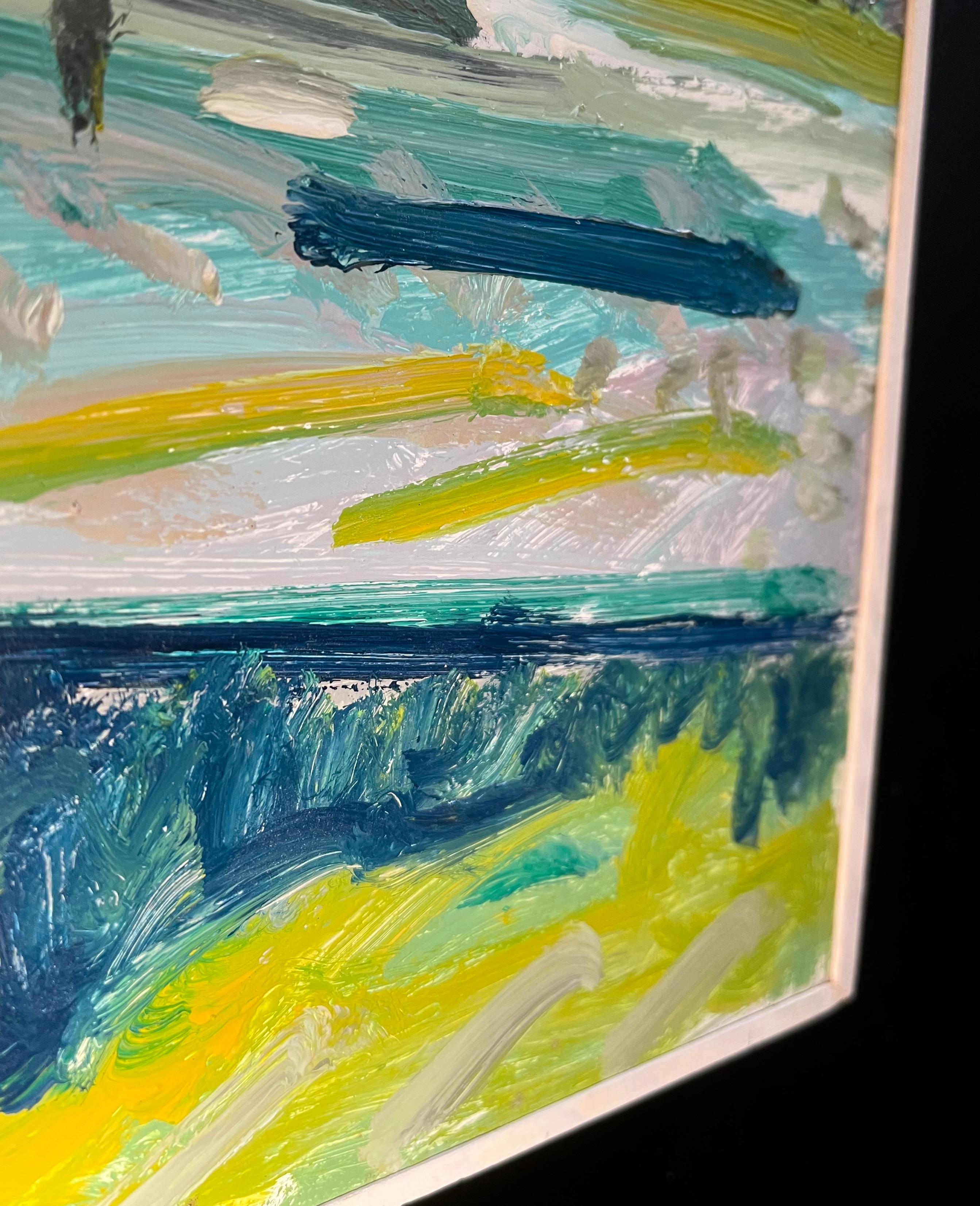 Landscape 135 by Jean Krille - Oil on Masonite 39x61 cm For Sale 3