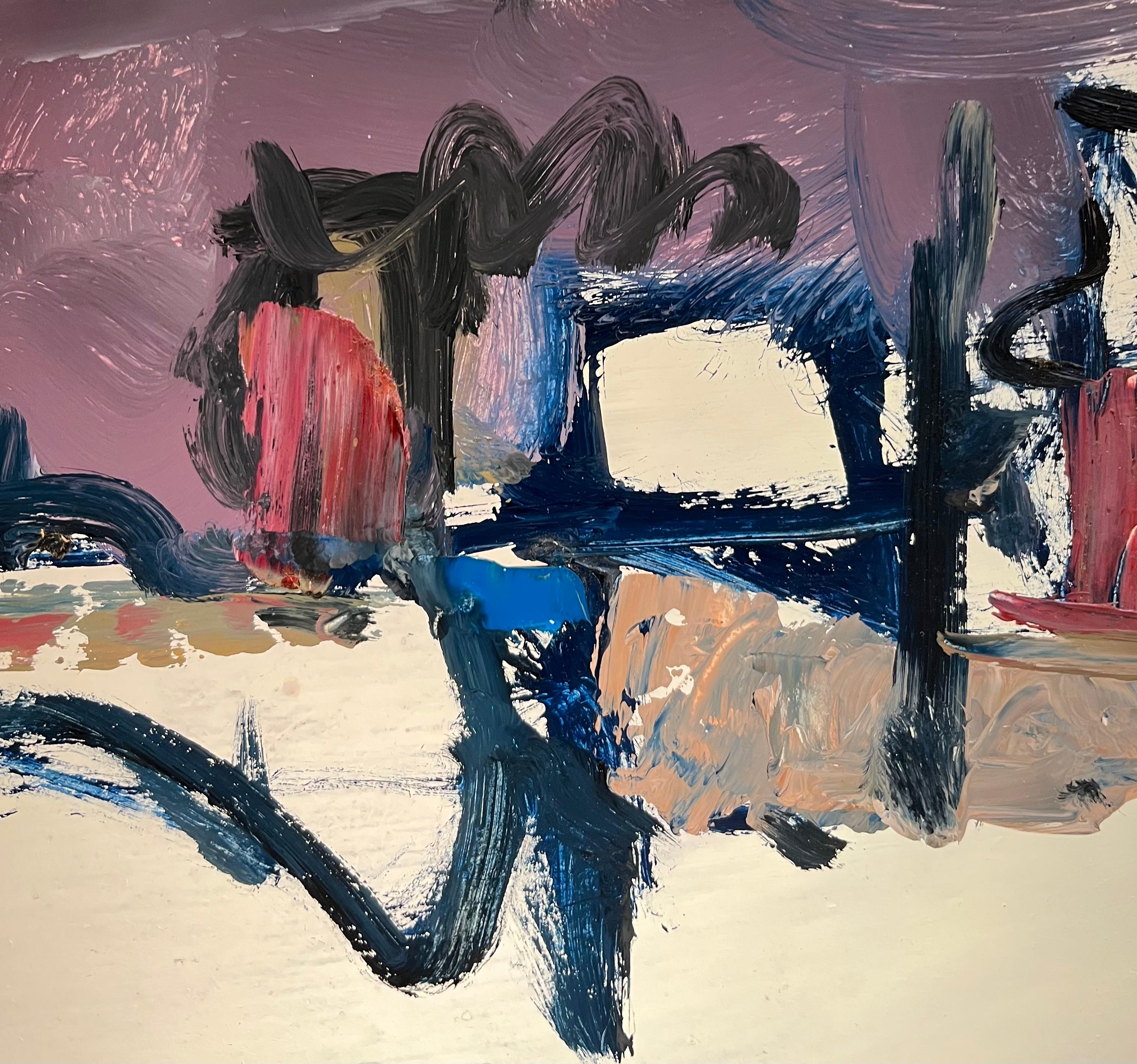 Landscape 137 by Jean Krille - Oil on Masonite 40.5x61 cm For Sale 3
