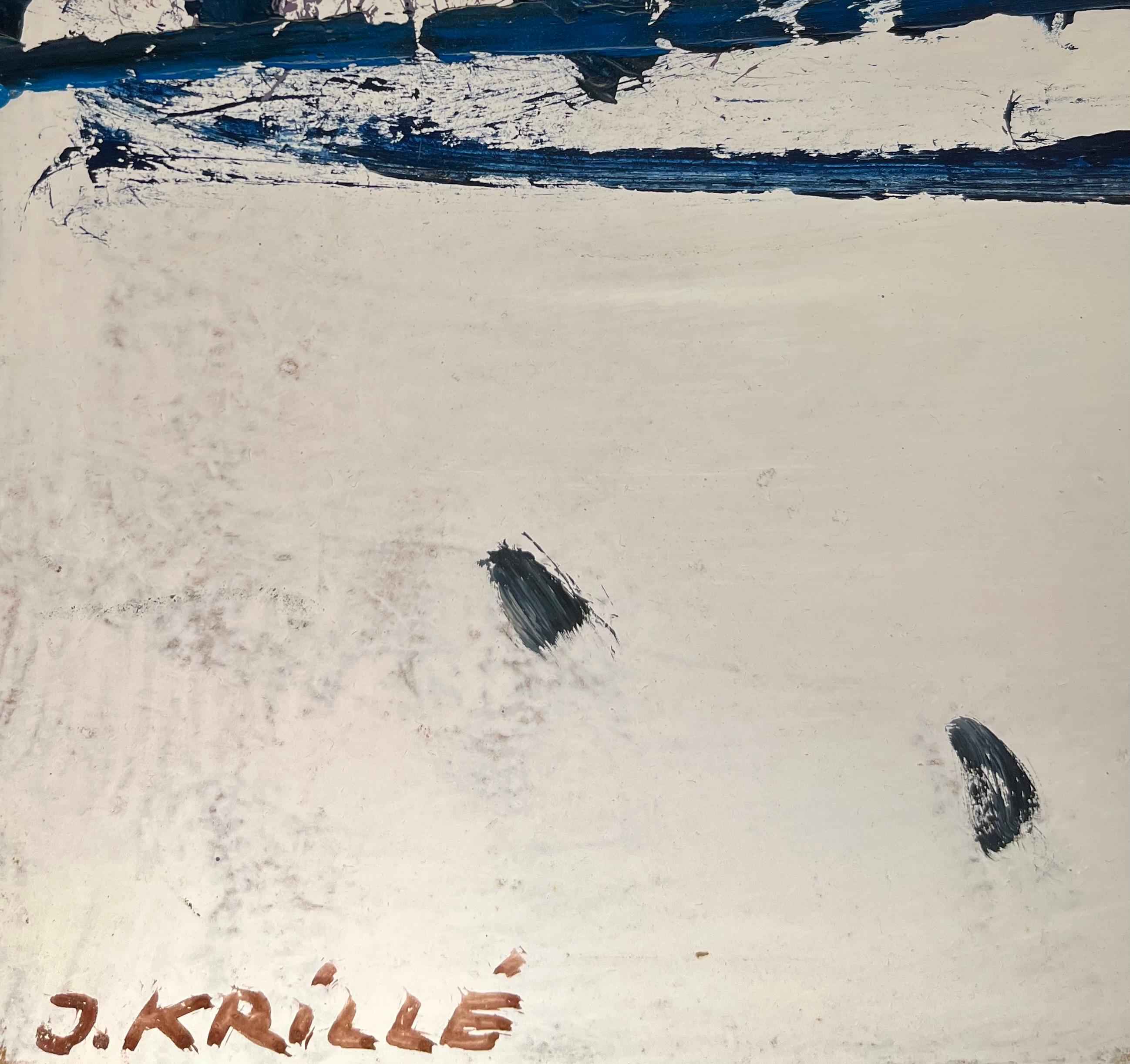 Landscape 137 by Jean Krille - Oil on Masonite 40.5x61 cm For Sale 6