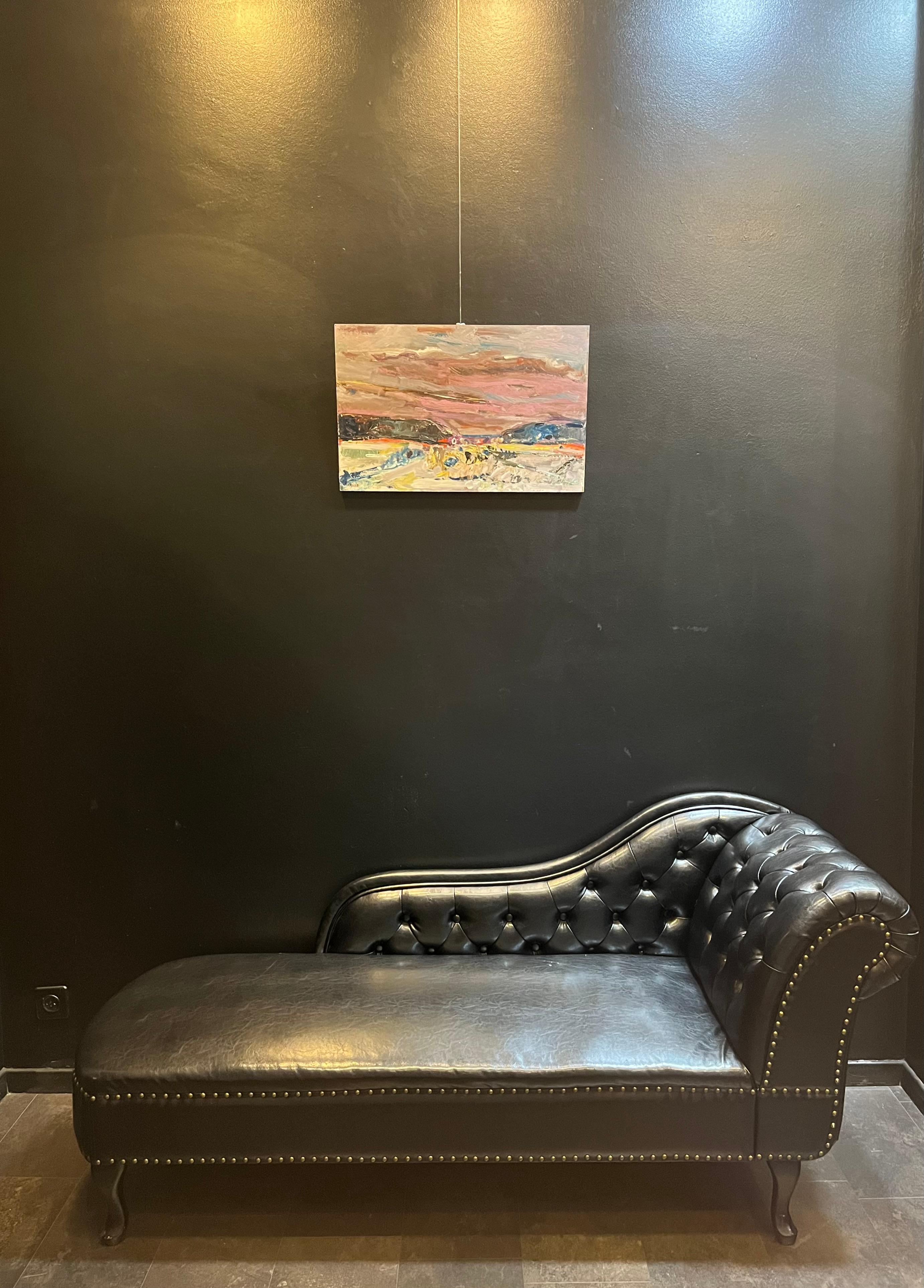 Landscape 138 by Jean Krille - Oil on Masonite 39x60 cm For Sale 6