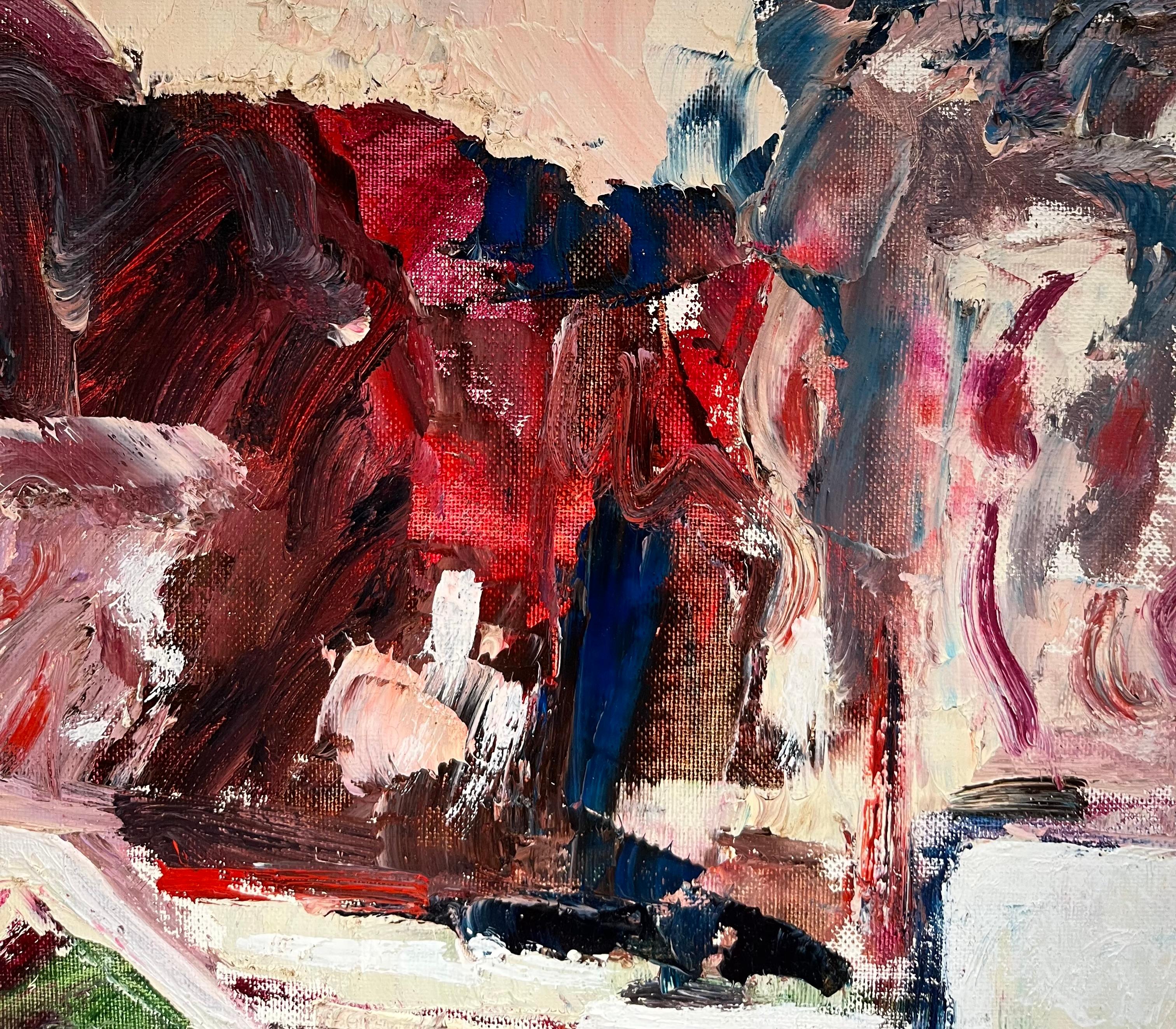 Landscape 139 by Jean Krille - Oil on Canvas board 50x60 cm For Sale 3