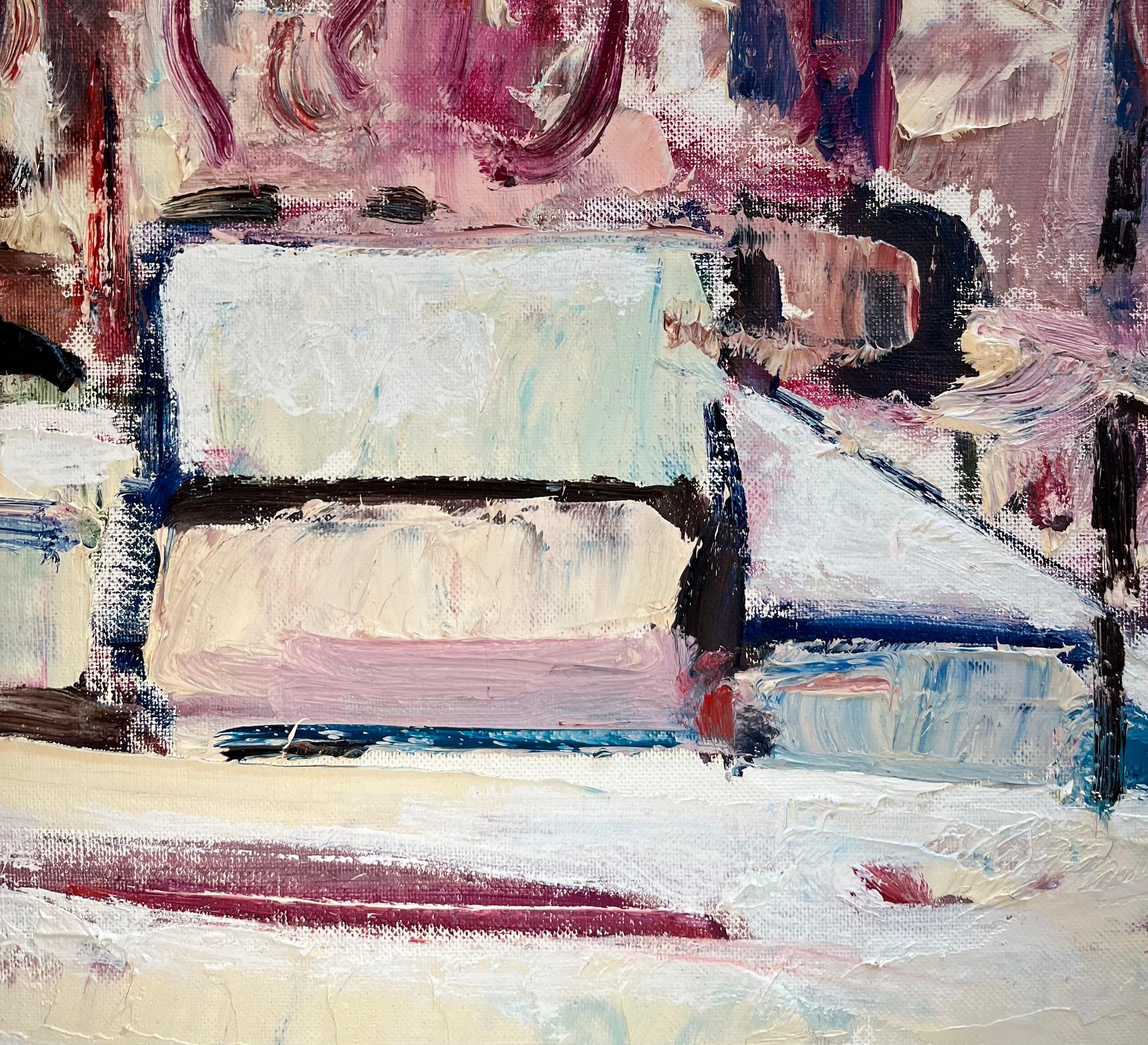 Landscape 139 by Jean Krille - Oil on Canvas board 50x60 cm For Sale 4