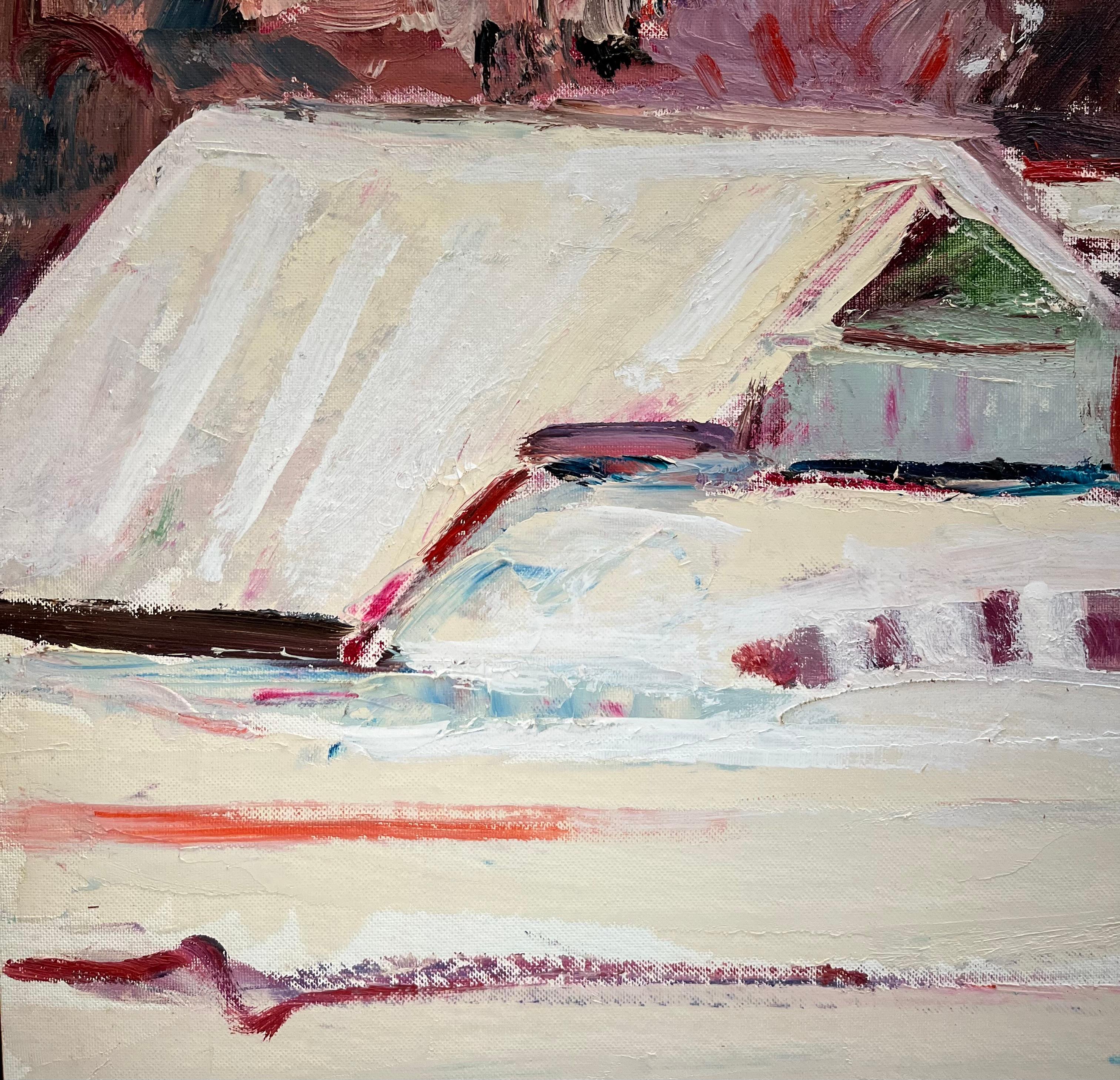 Landscape 139 by Jean Krille - Oil on Canvas board 50x60 cm For Sale 5