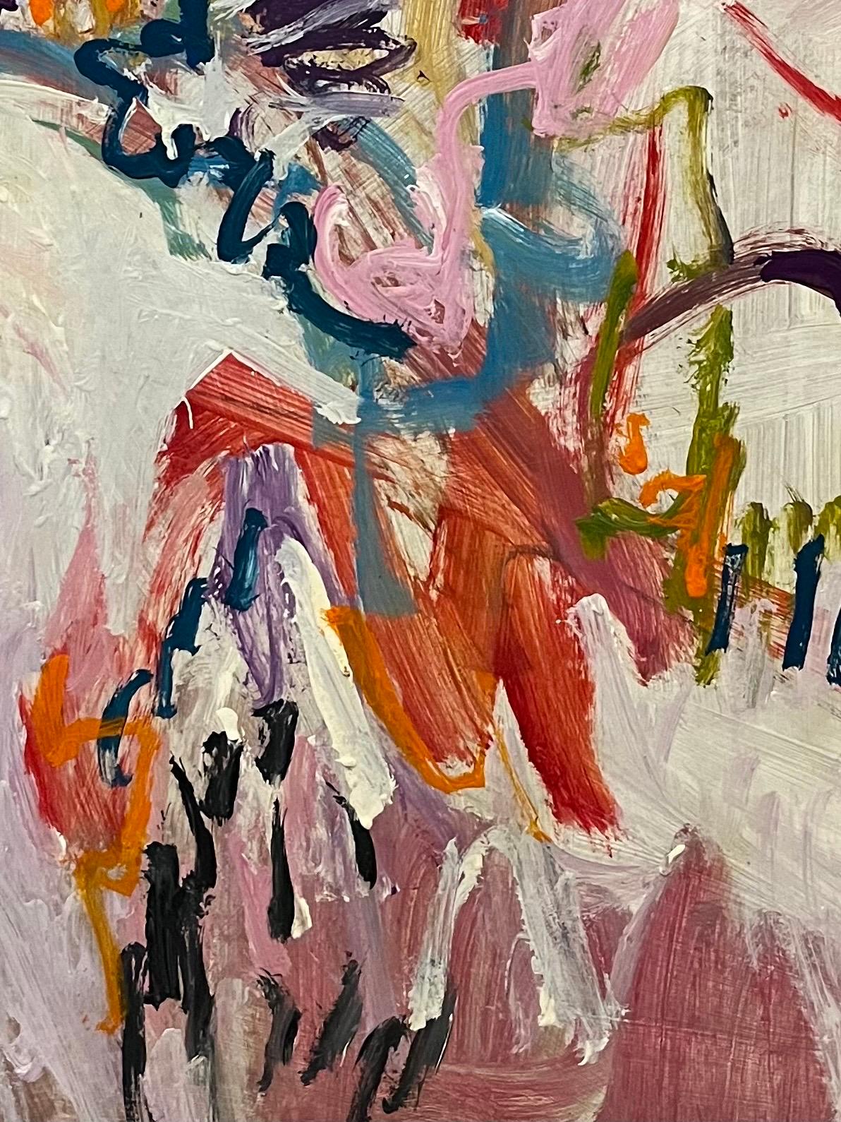 Landscape 140 by Jean Krille - Oil on Masonite 100x100 cm For Sale 6