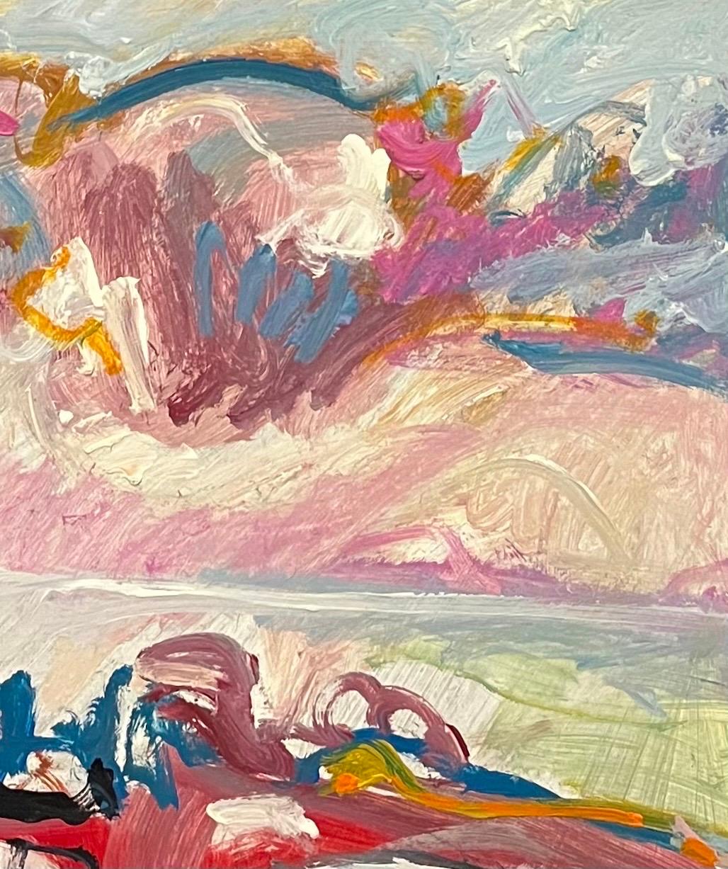 Landscape 140 by Jean Krille - Oil on Masonite 100x100 cm For Sale 8