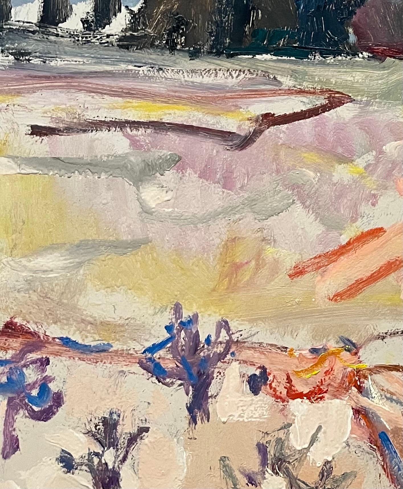Landscape 141 by Jean Krille - Oil on Masonite 100x100 cm For Sale 3
