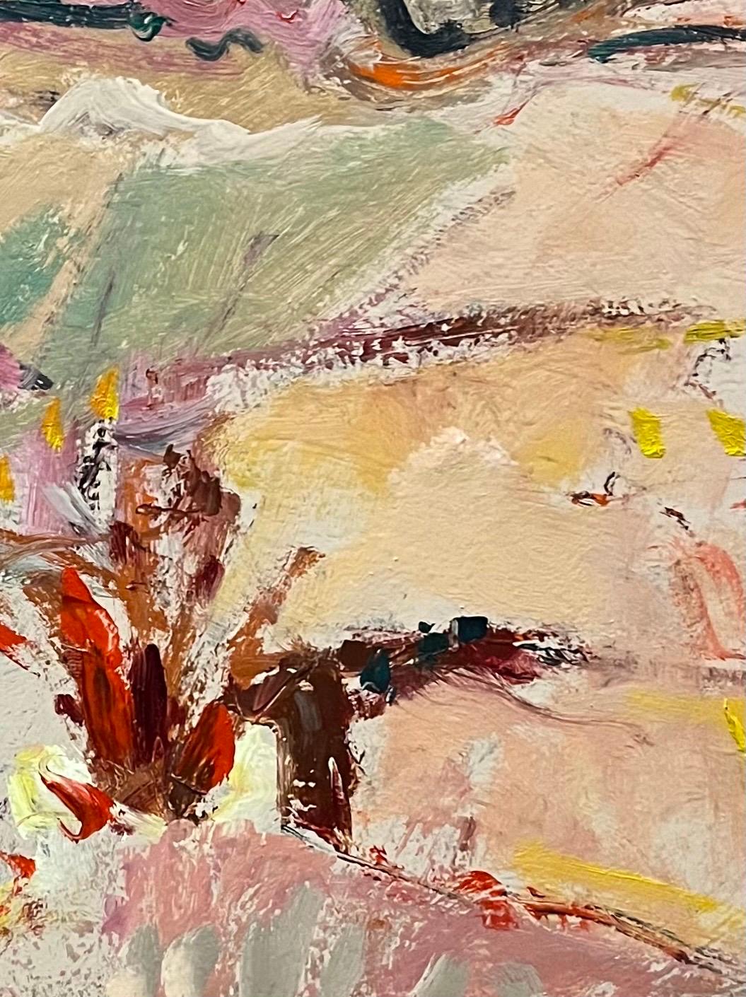 Landscape 141 by Jean Krille - Oil on Masonite 100x100 cm For Sale 7