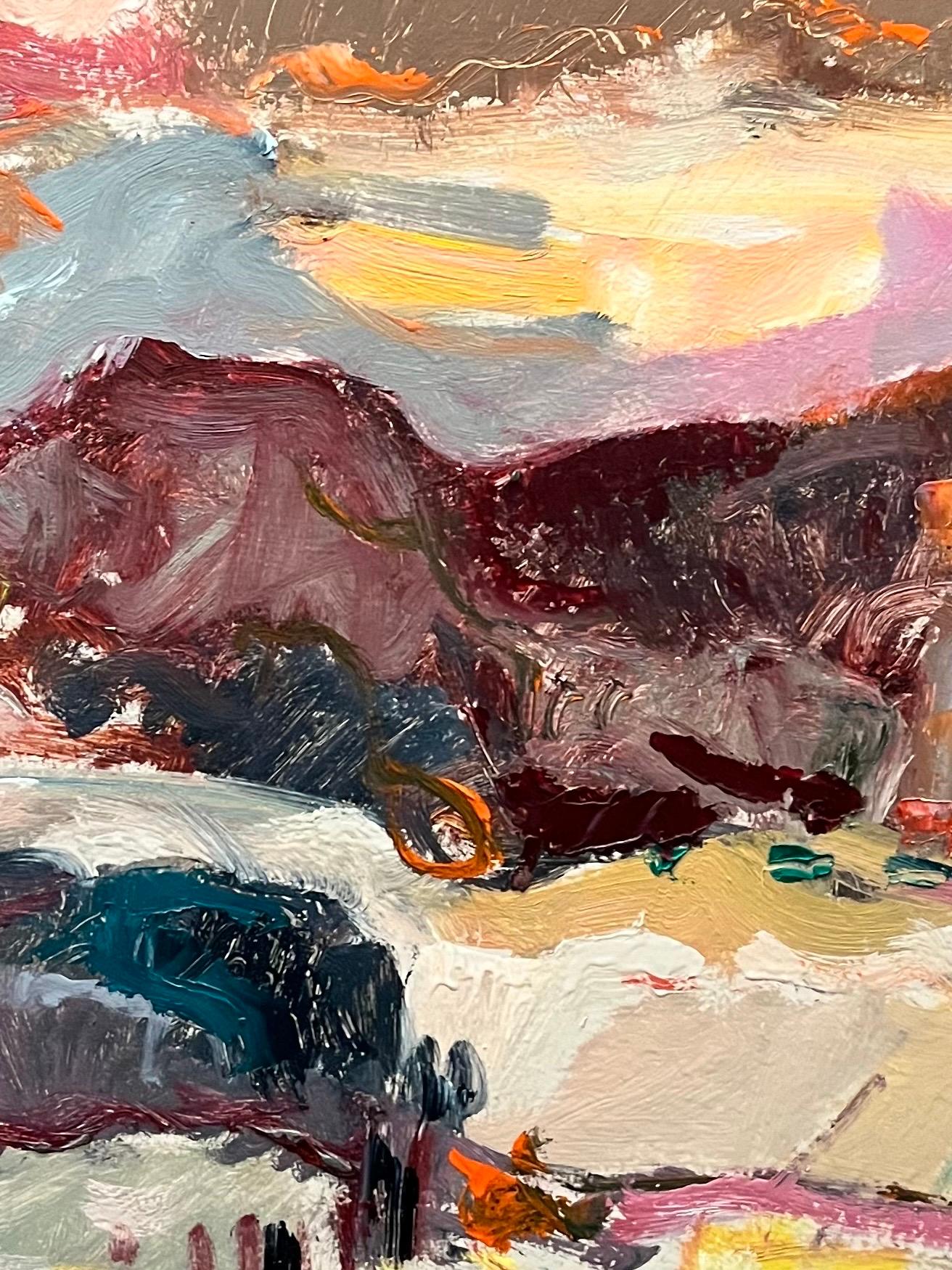 Landscape 141 by Jean Krille - Oil on Masonite 100x100 cm For Sale 8