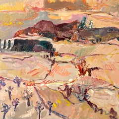 Landscape 141 by Jean Krille - Oil on Masonite 100x100 cm