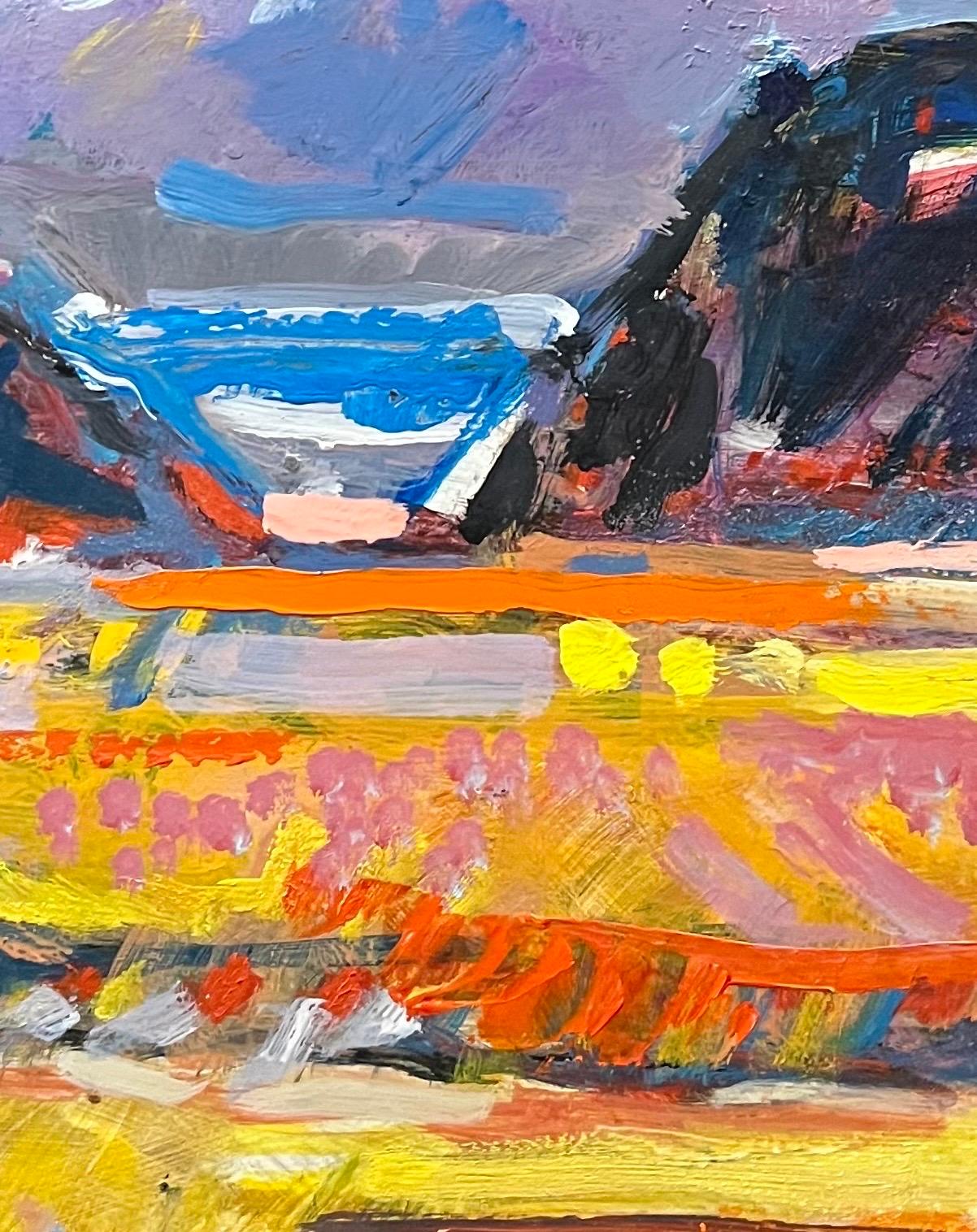 Landscape 142 by Jean Krille - Oil on Masonite 100x100 cm For Sale 5
