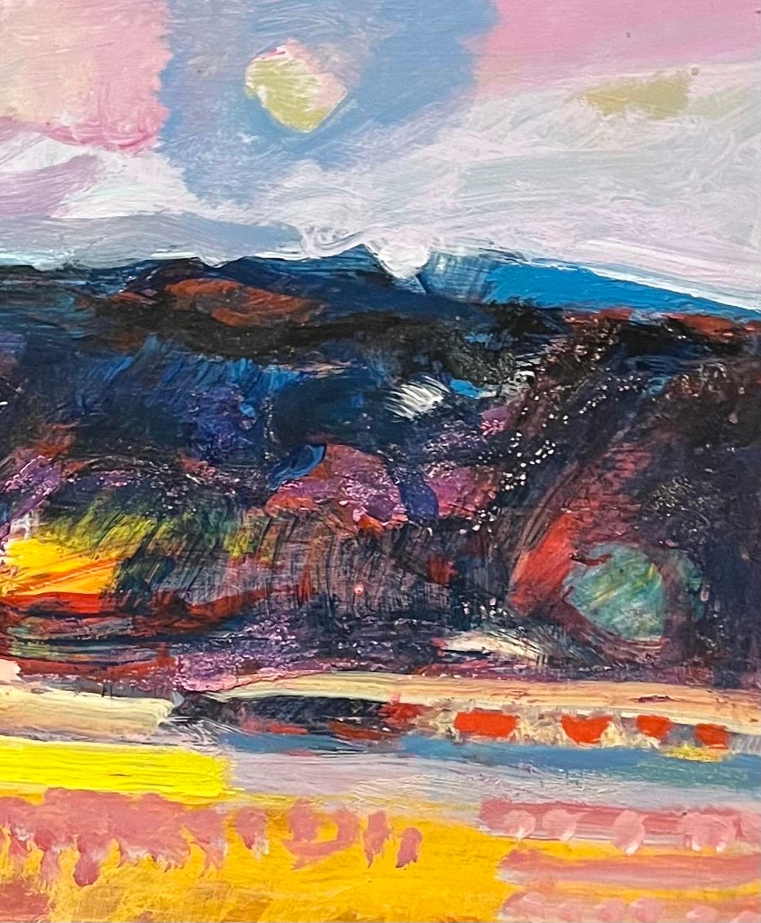 Landscape 142 by Jean Krille - Oil on Masonite 100x100 cm For Sale 6