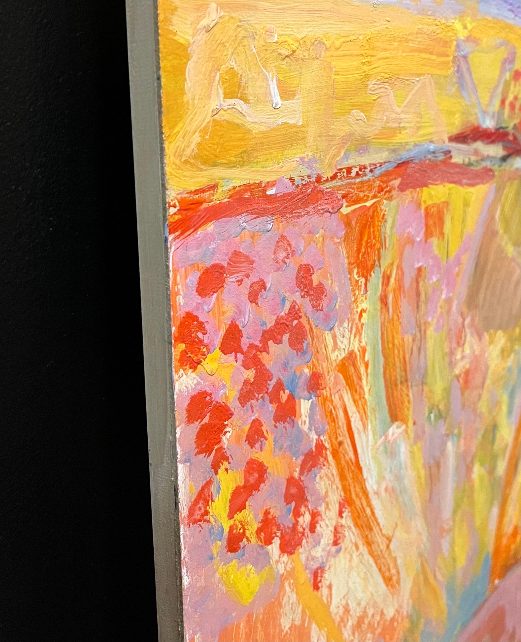 Landscape 142 by Jean Krille - Oil on Masonite 100x100 cm For Sale 7