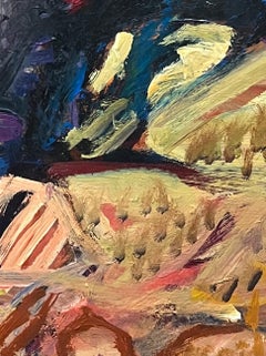 Landschaft 143 von Jean Krille - Öl auf Masonit 100x100 cm