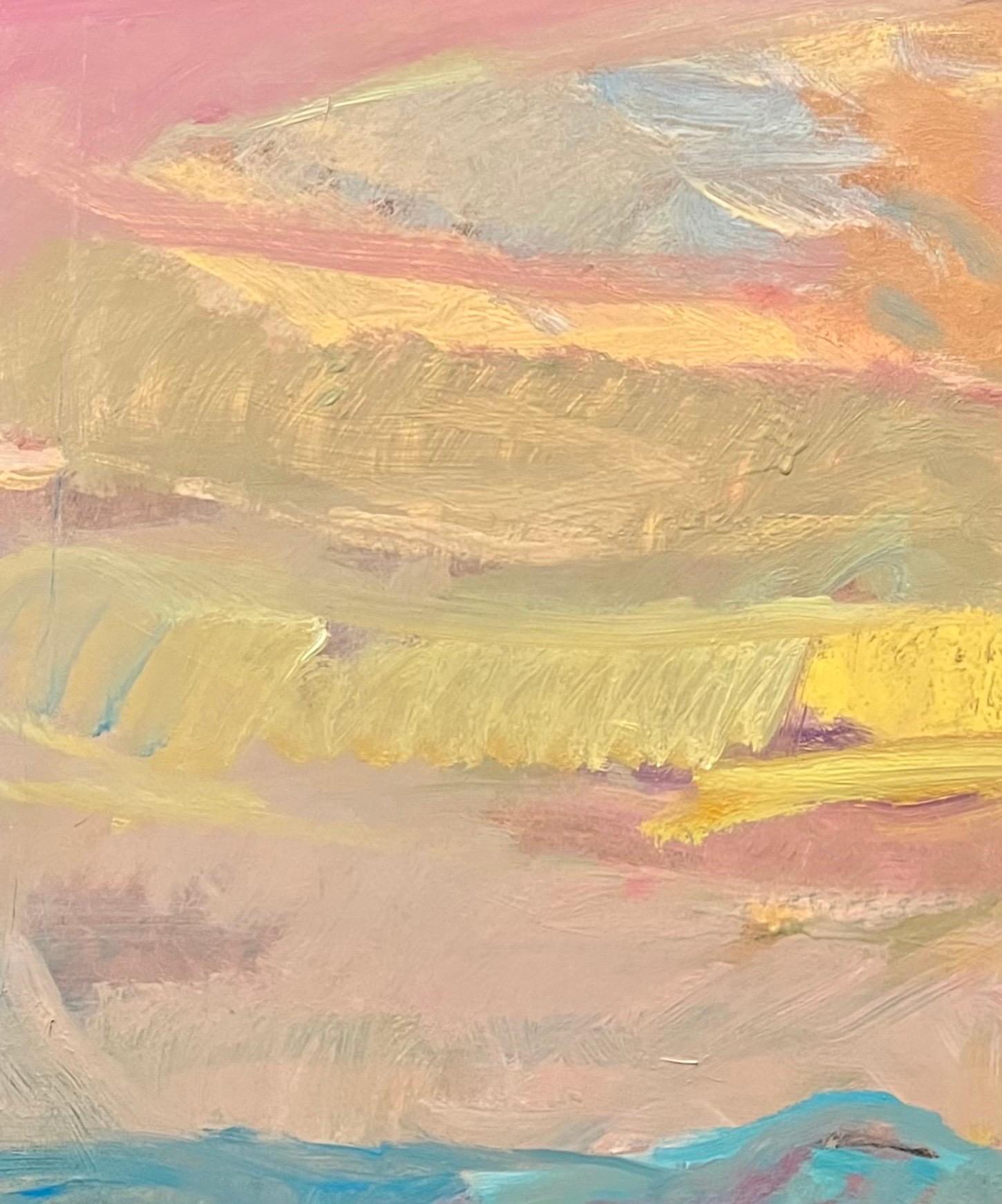 Landschaft 143 von Jean Krille - Öl auf Masonit 100x100 cm im Angebot 4