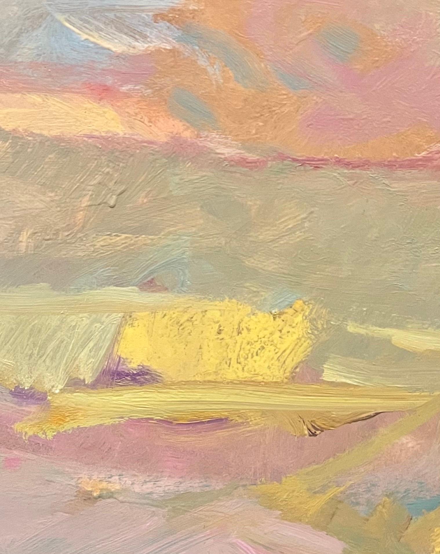 Landschaft 143 von Jean Krille - Öl auf Masonit 100x100 cm im Angebot 6