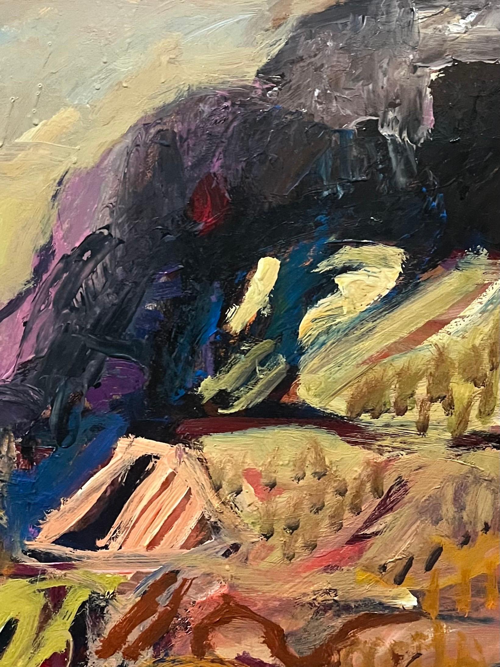 Landschaft 143 von Jean Krille - Öl auf Masonit 100x100 cm im Angebot 7
