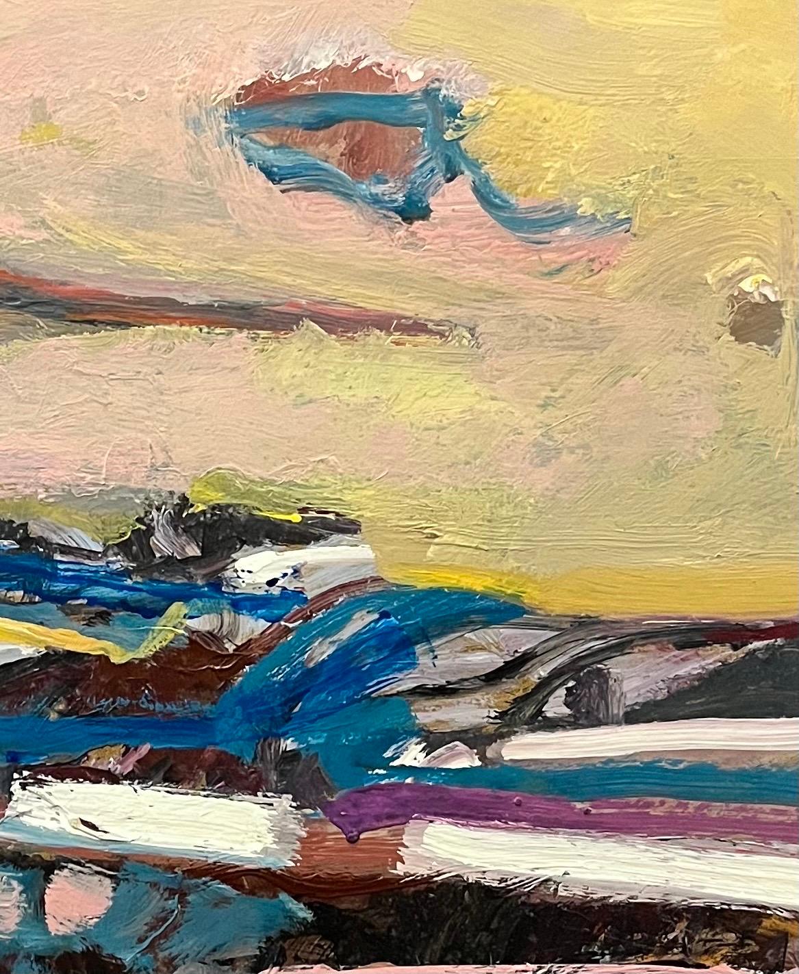 Landschaft 144 von Jean Krille - Öl auf Masonit 100x100 cm im Angebot 6