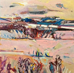 Landschaft 144 von Jean Krille - Öl auf Masonit 100x100 cm