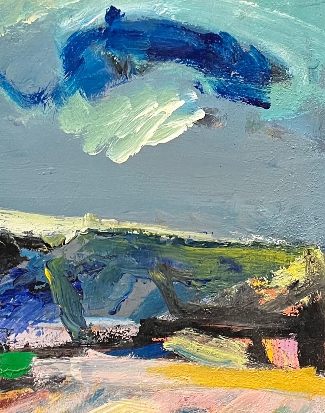Landschaft 145 von Jean Krille - Öl auf Masonit 100x100 cm im Angebot 6