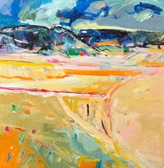 Landschaft 145 von Jean Krille - Öl auf Masonit 100x100 cm