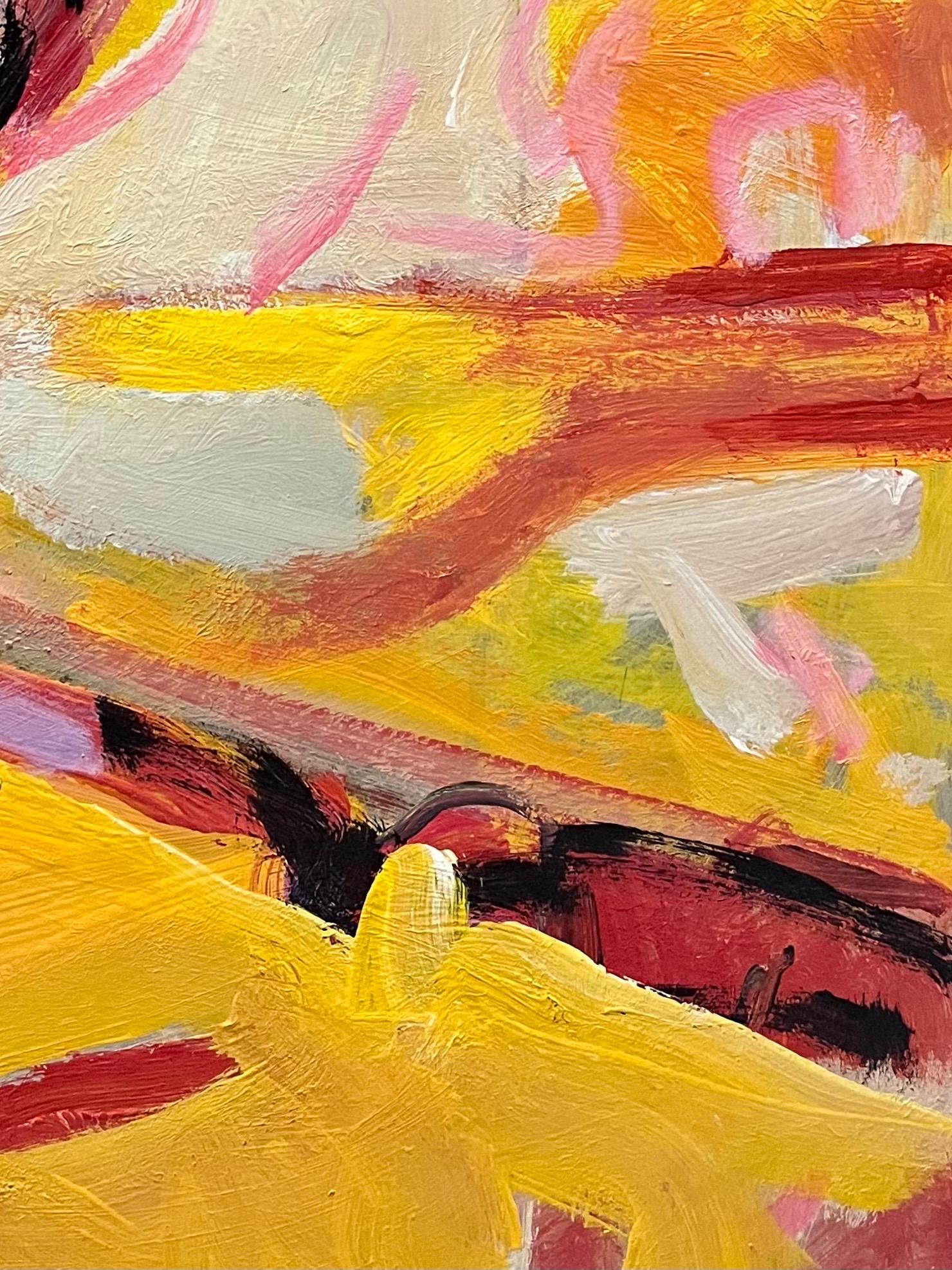 Landscape 146 by Jean Krille - Oil on Masonite 100x100 cm For Sale 3