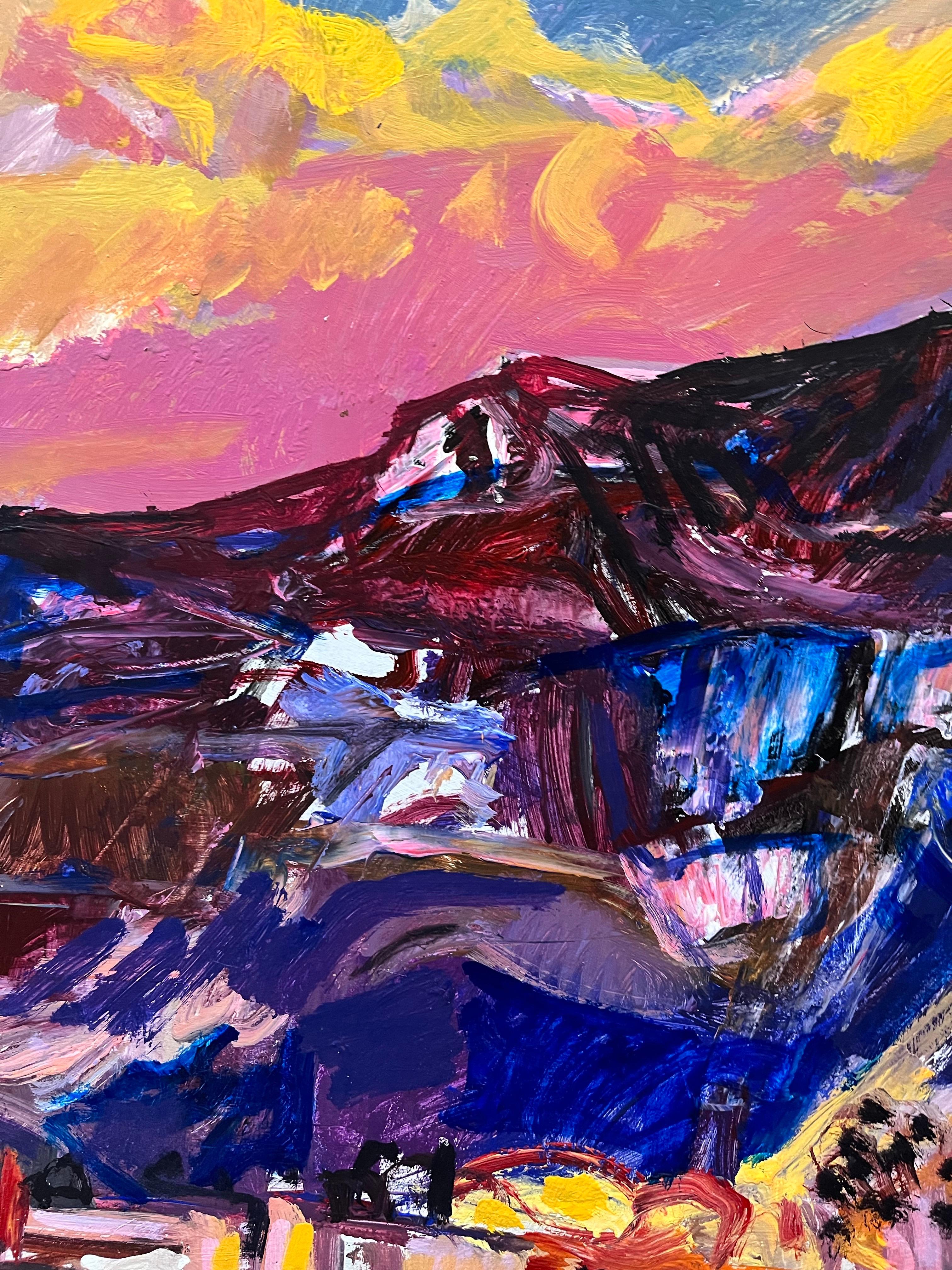 Landscape 146 by Jean Krille - Oil on Masonite 100x100 cm For Sale 4