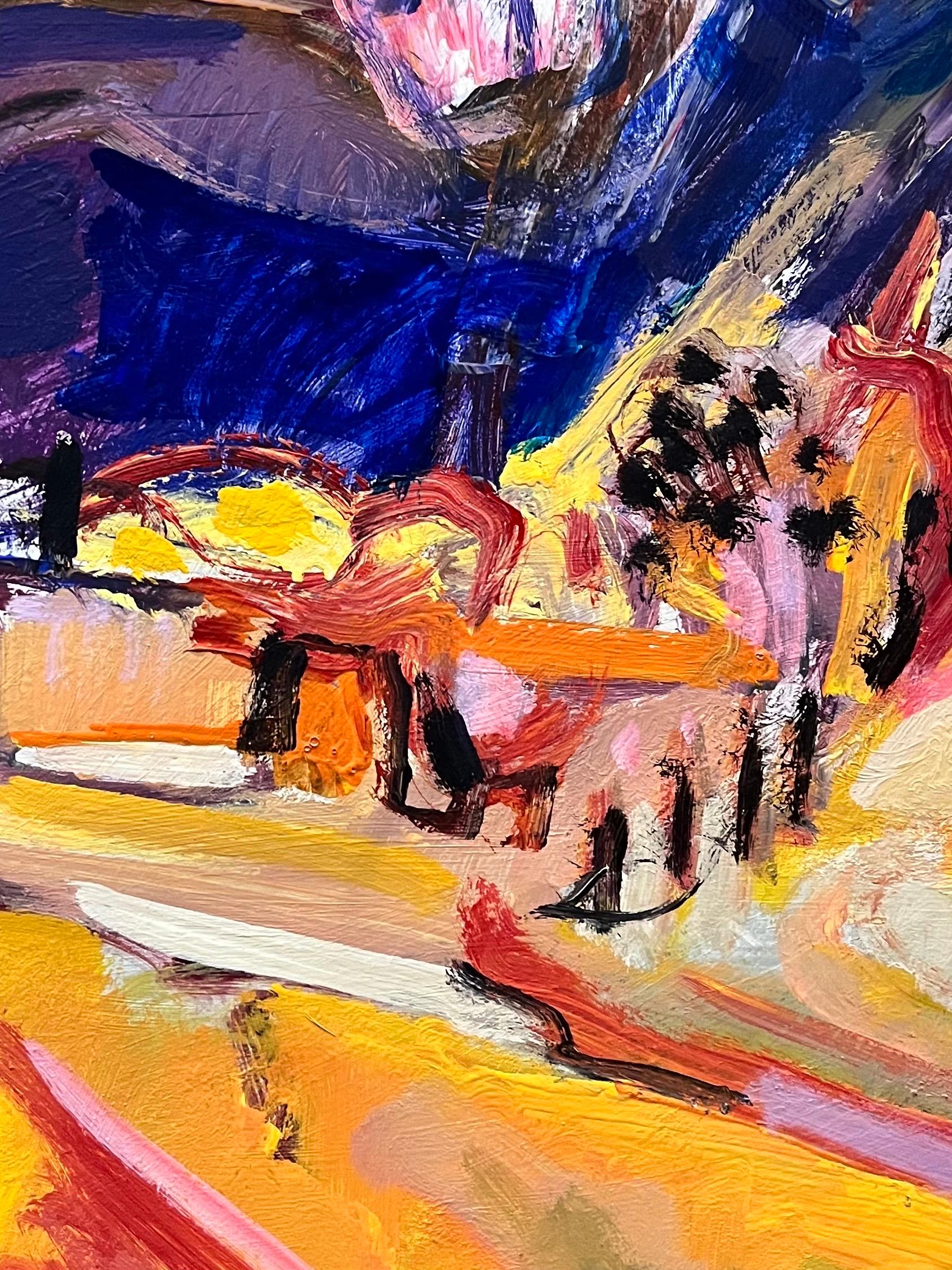 Landscape 146 by Jean Krille - Oil on Masonite 100x100 cm For Sale 5