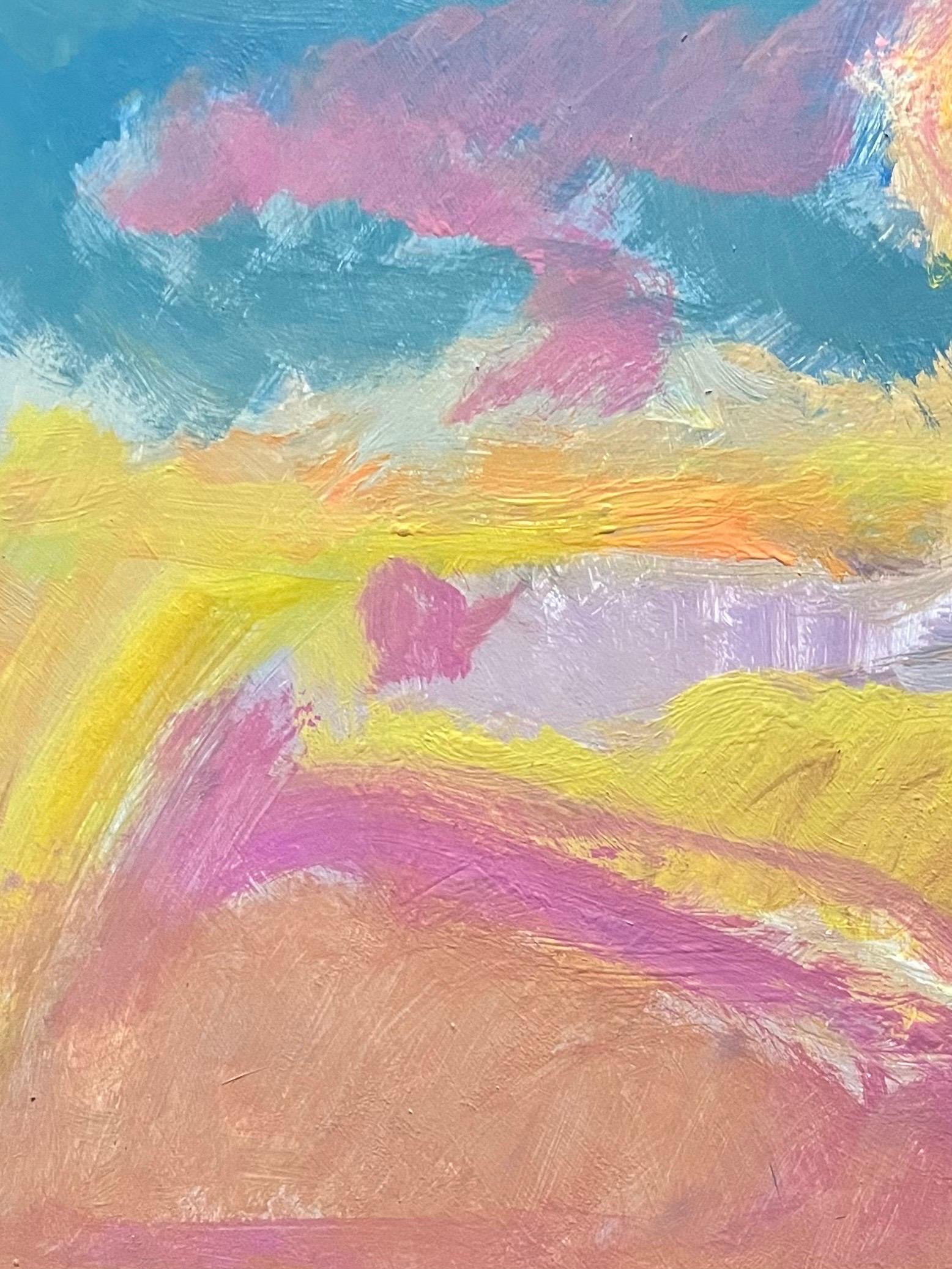 Landscape 146 by Jean Krille - Oil on Masonite 100x100 cm For Sale 7