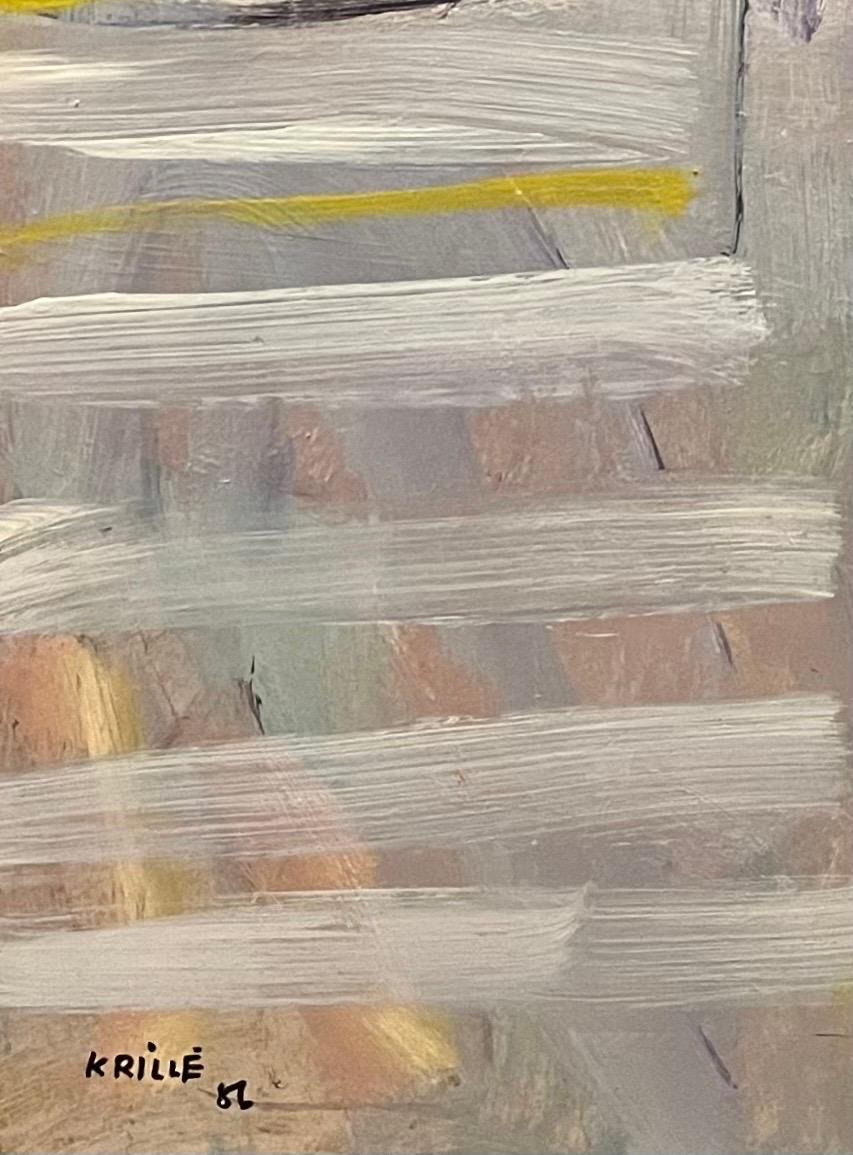 Paysage 151 de Jean Krille - Huile sur Masonite 80x100 cm en vente 1