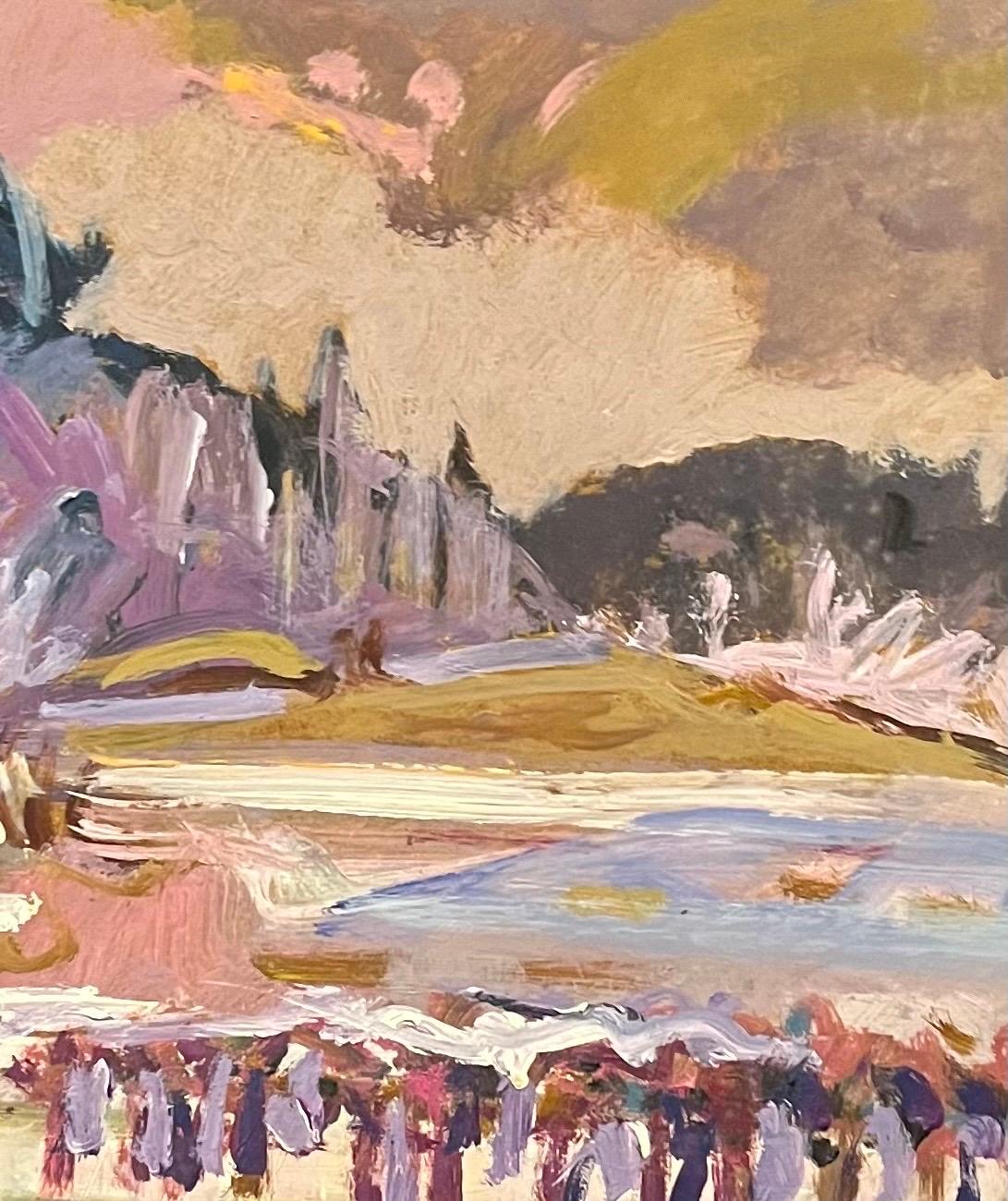 Paysage 151 de Jean Krille - Huile sur Masonite 80x100 cm en vente 2