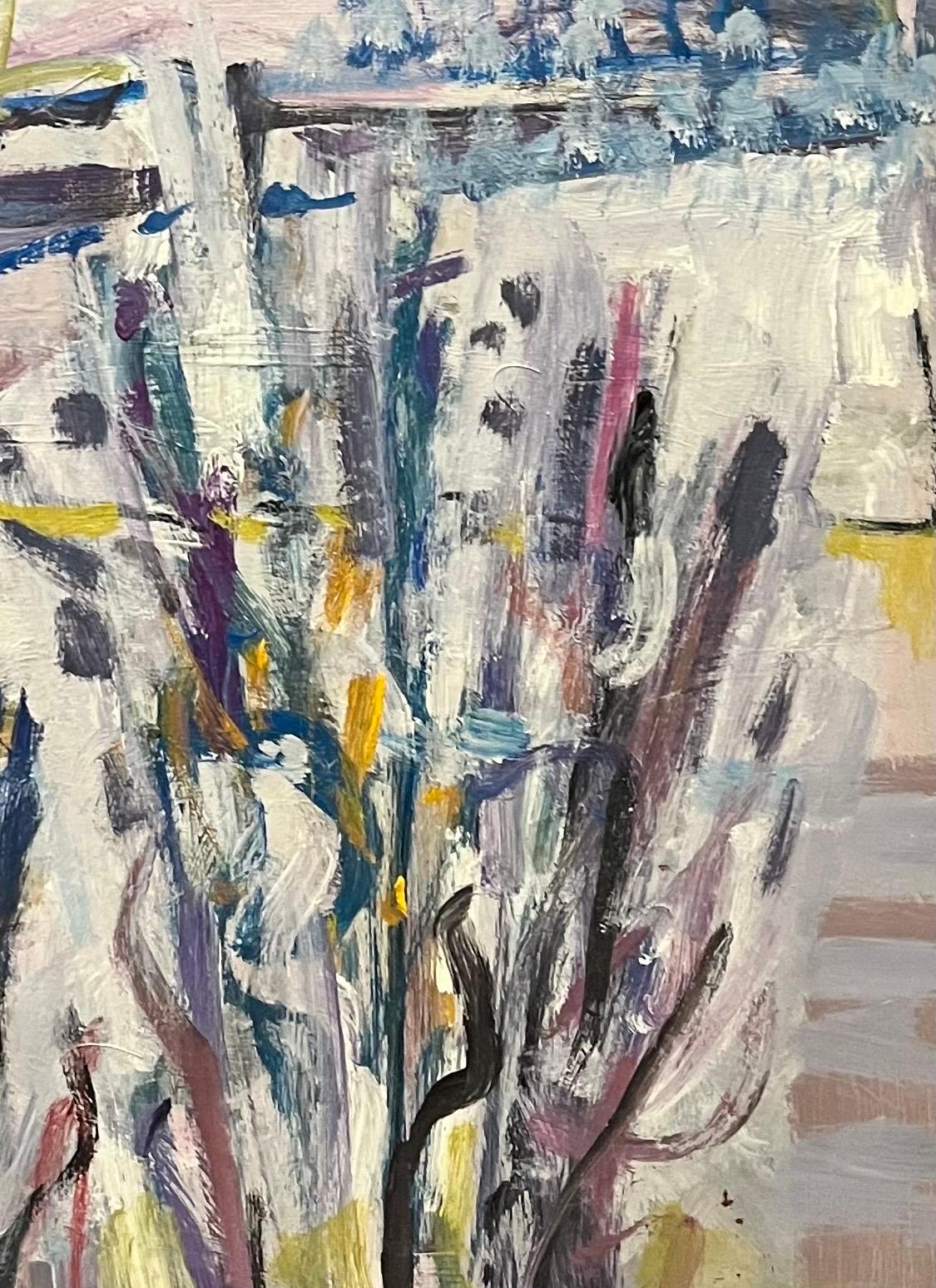 Paysage 151 de Jean Krille - Huile sur Masonite 80x100 cm en vente 4