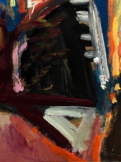 Paysage 147 de Jean Krille - Huile sur Masonite 100x100 cm