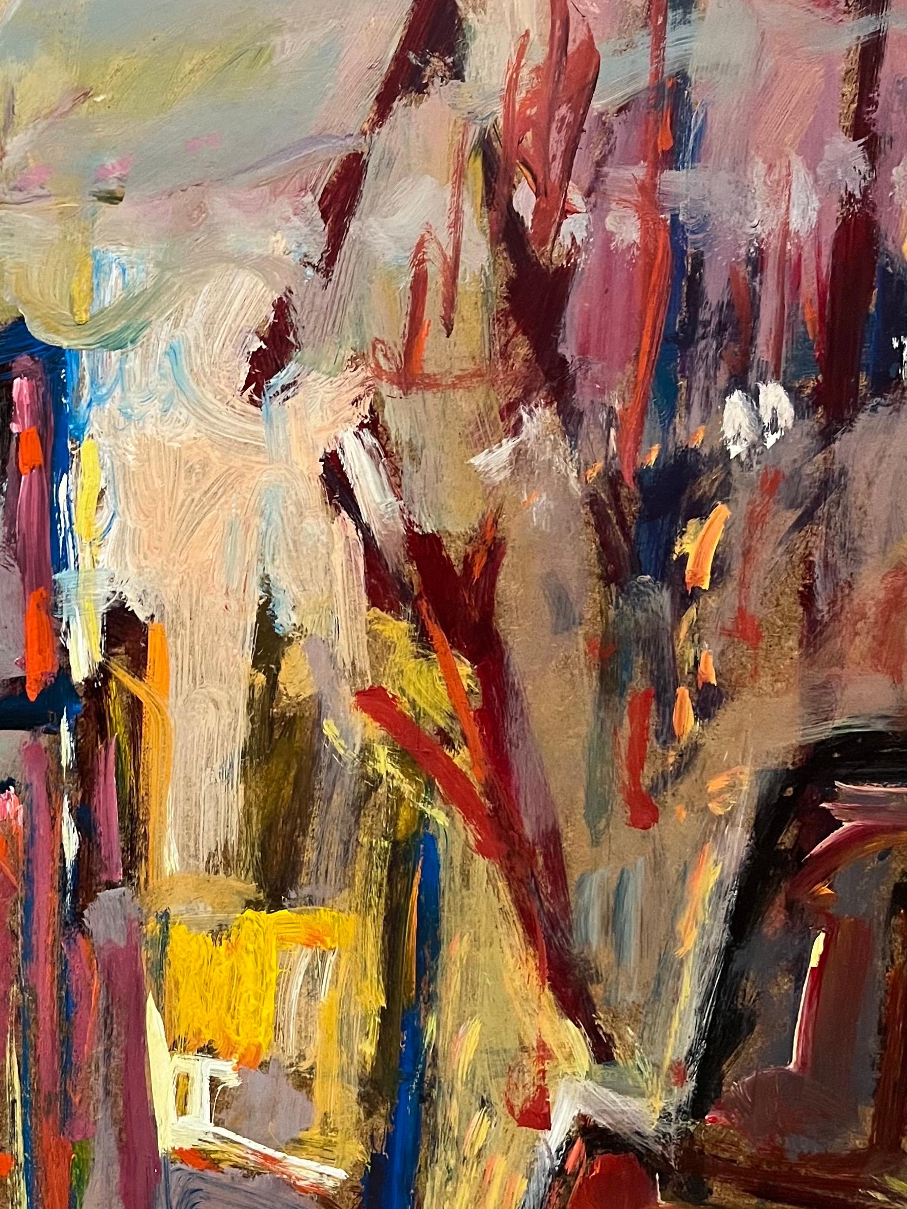 Landscape 147 by Jean Krille - Oil on Masonite 100x100 cm For Sale 2