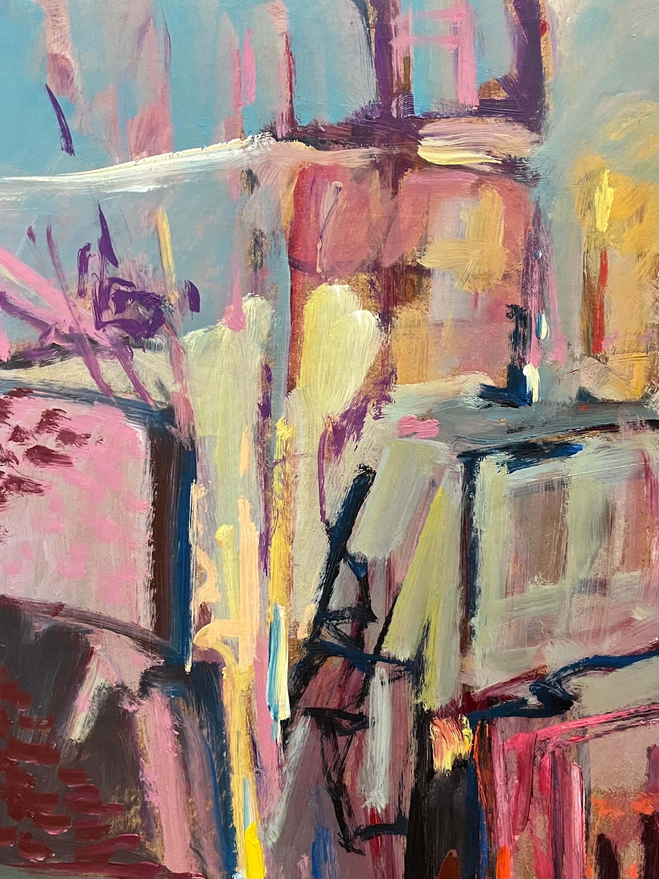 Landscape 147 by Jean Krille - Oil on Masonite 100x100 cm For Sale 3