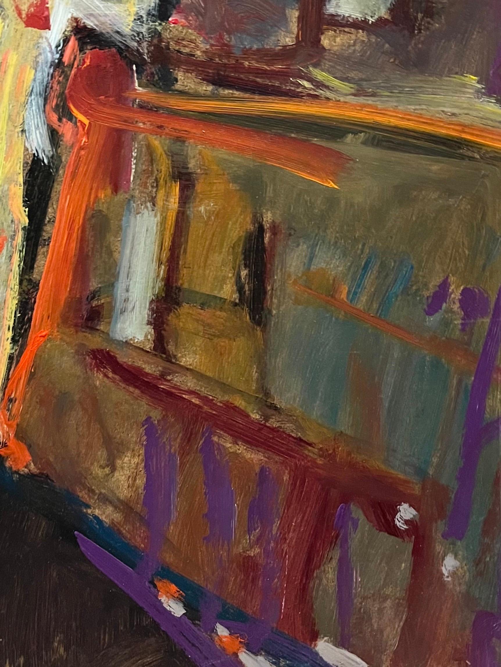 Landscape 147 by Jean Krille - Oil on Masonite 100x100 cm For Sale 5