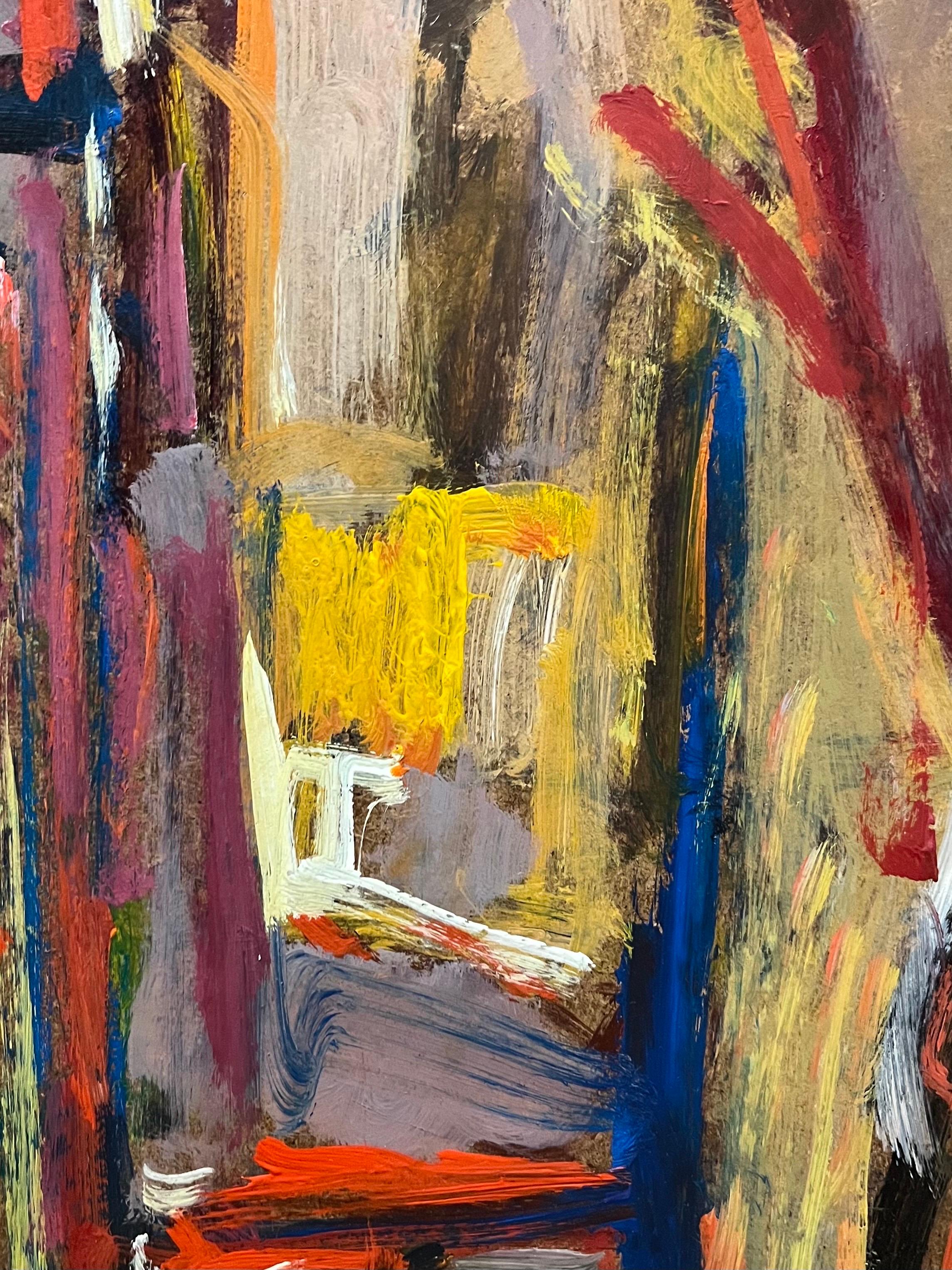 Landscape 147 by Jean Krille - Oil on Masonite 100x100 cm For Sale 7