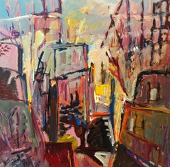 Landscape 147 by Jean Krille - Oil on Masonite 100x100 cm