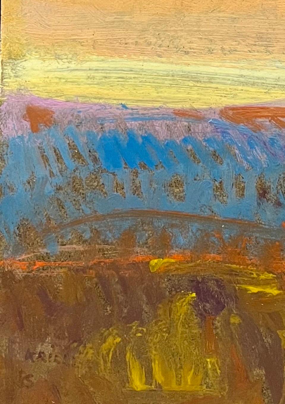 Paysage 152 de Jean Krille - Huile sur Masonite 80x100 cm en vente 3